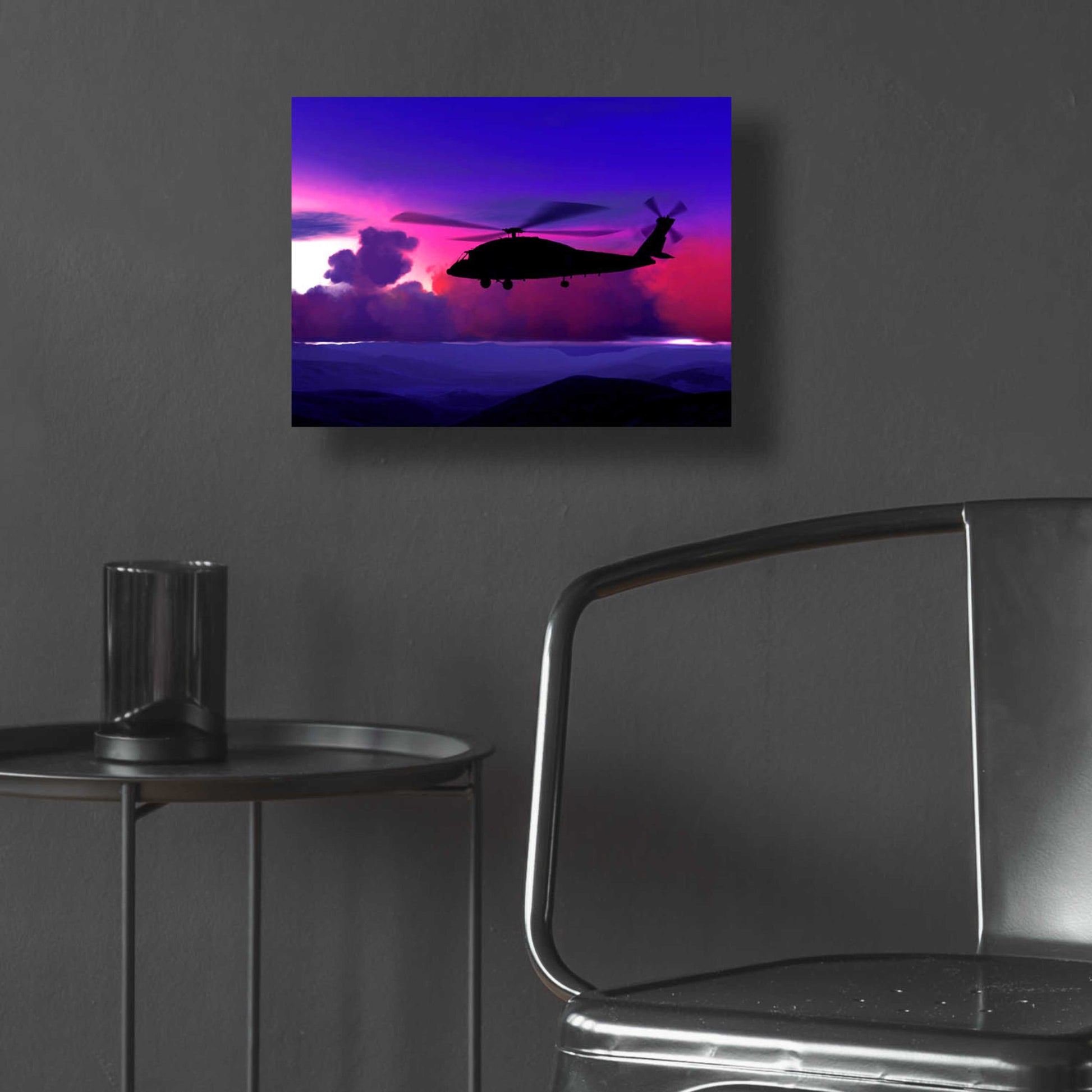 Epic Art 'Helicopter' by Ata Alishahi, Acrylic Glass Wall Art,16x12