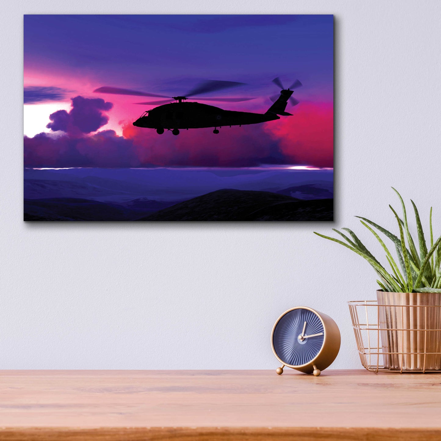 Epic Art 'Helicopter' by Ata Alishahi, Acrylic Glass Wall Art,16x12