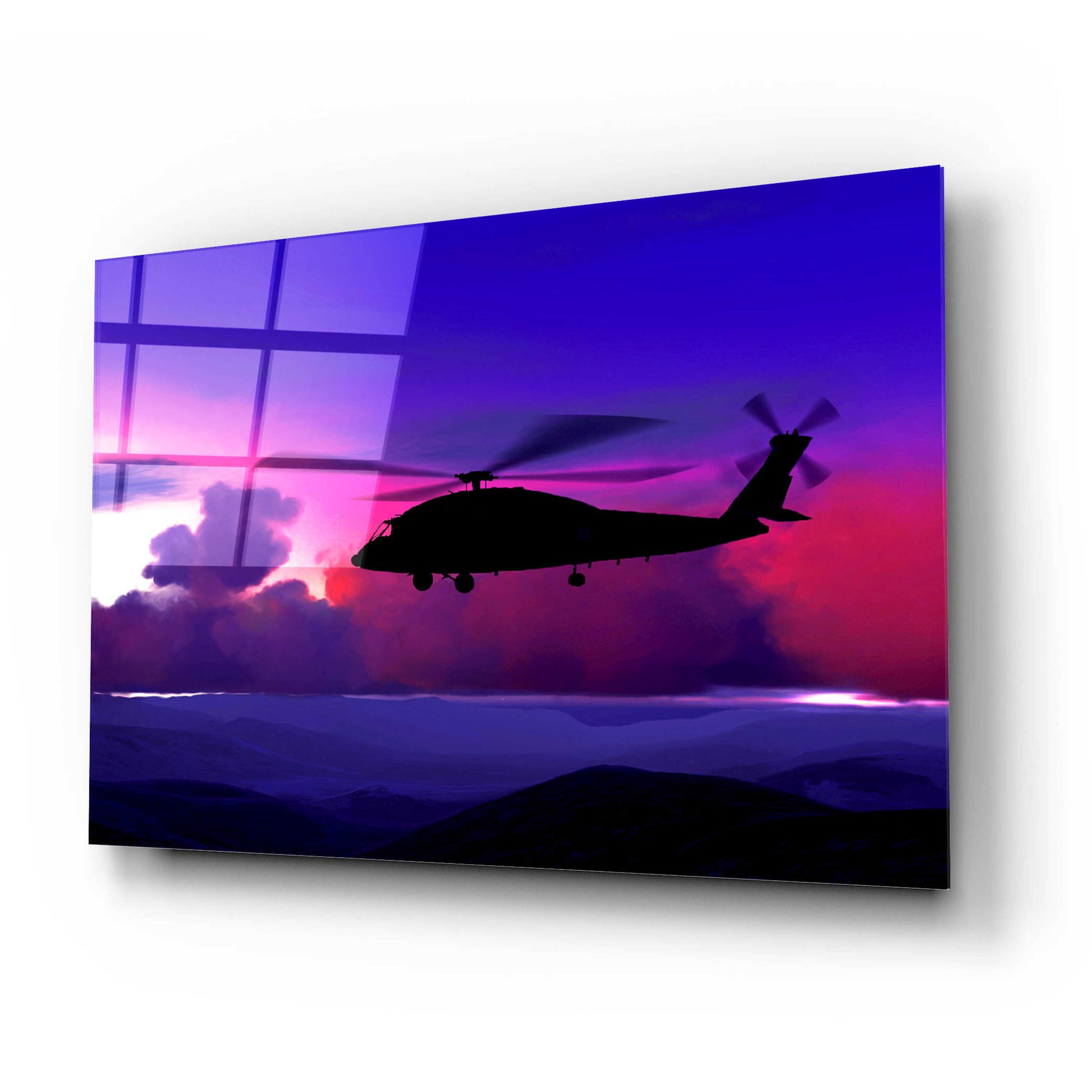 Epic Art 'Helicopter' by Ata Alishahi, Acrylic Glass Wall Art,24x16