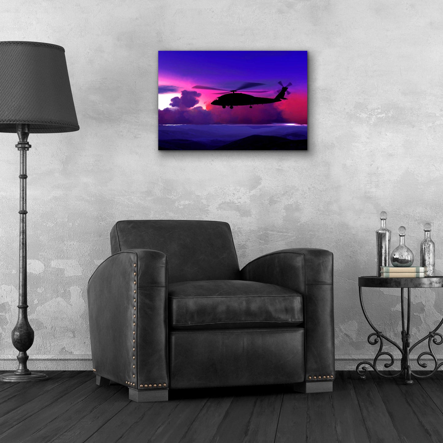 Epic Art 'Helicopter' by Ata Alishahi, Acrylic Glass Wall Art,24x16