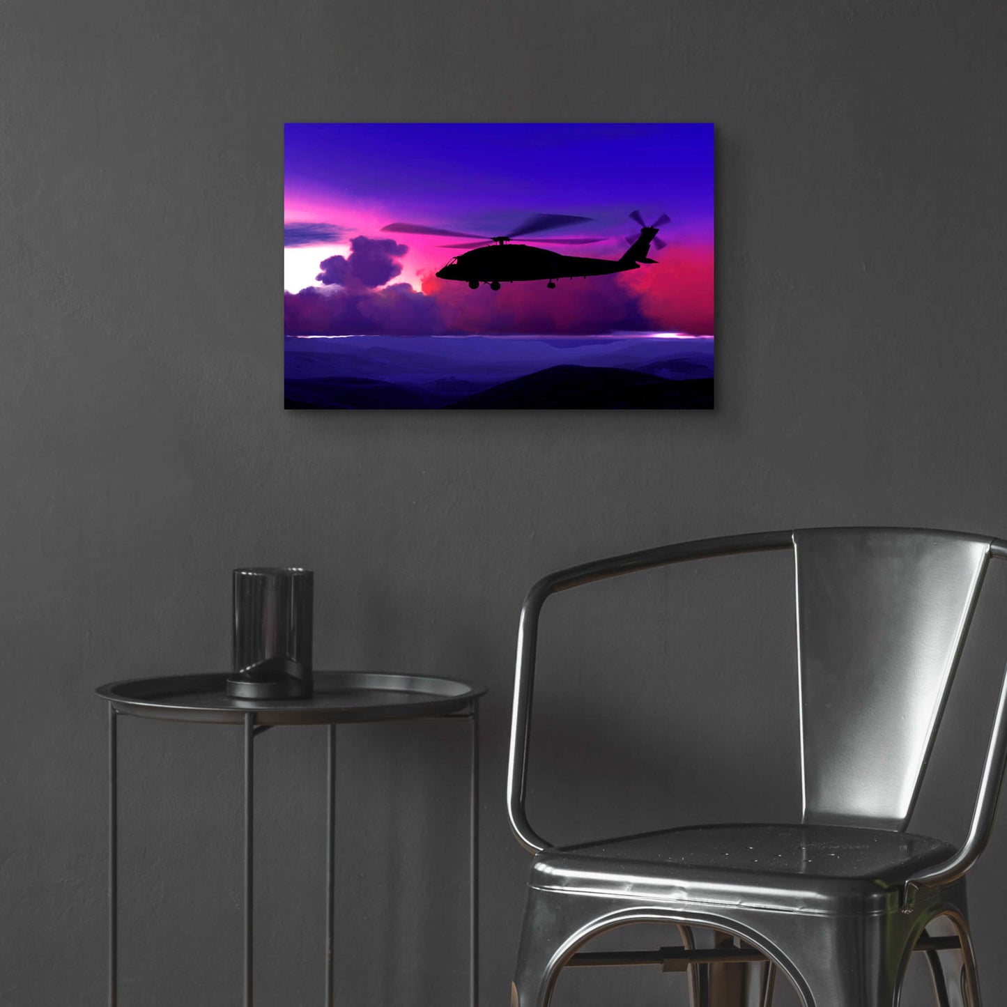 Epic Art 'Helicopter' by Ata Alishahi, Acrylic Glass Wall Art,24x16