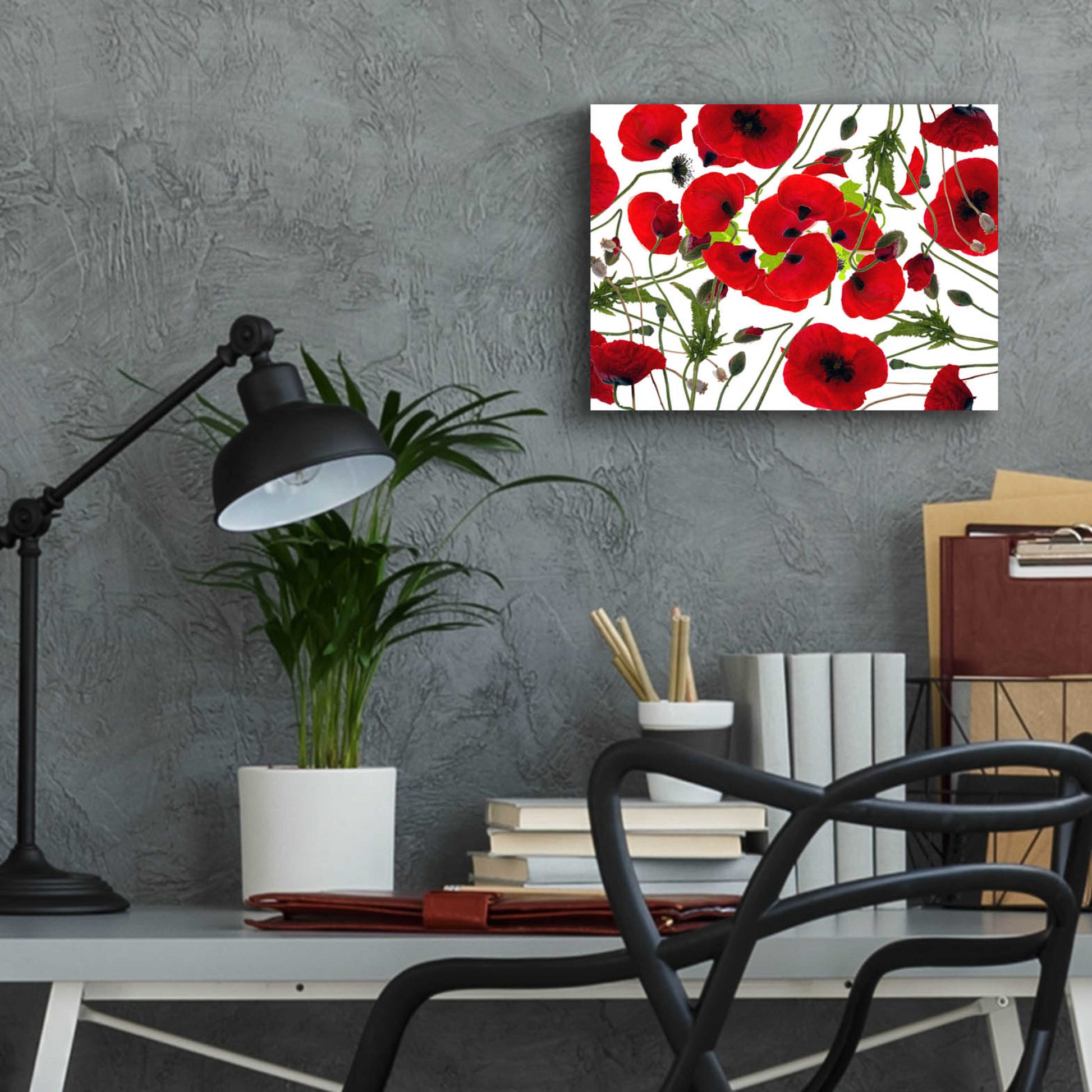 Epic Art 'Poppy Flower' by Ata Alishahi, Acrylic Glass Wall Art,16x12