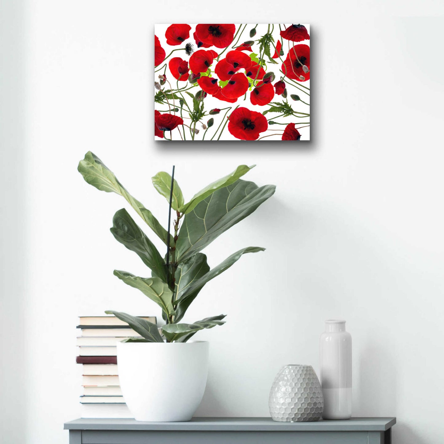 Epic Art 'Poppy Flower' by Ata Alishahi, Acrylic Glass Wall Art,16x12