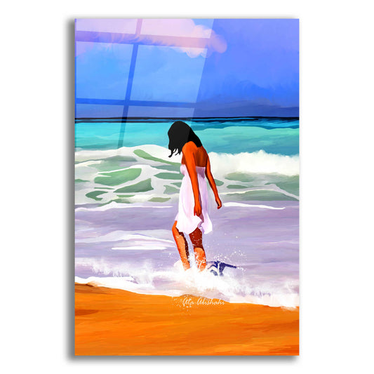 Epic Art 'Beach Day' by Ata Alishahi, Acrylic Glass Wall Art