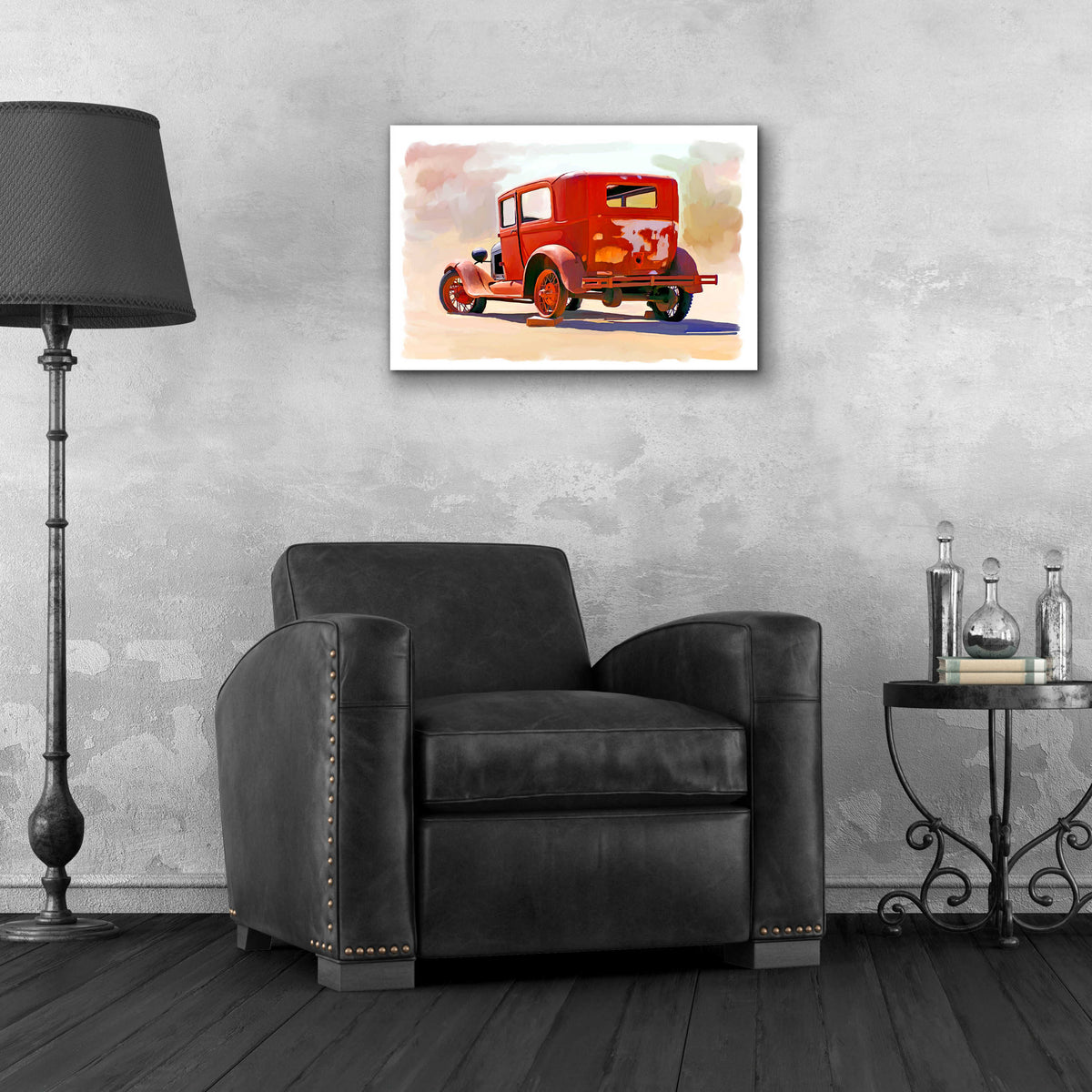 Epic Art 'Old Car' by Ata Alishahi, Acrylic Glass Wall Art,24x16