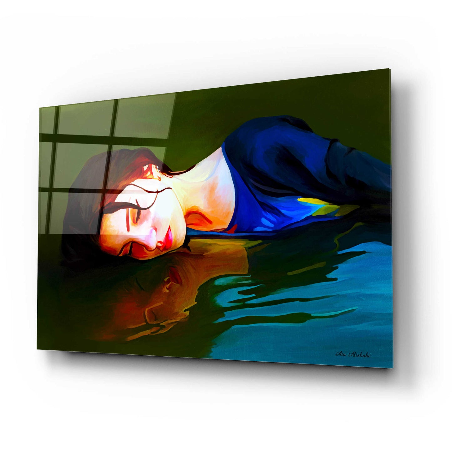 Epic Art 'Self-Reflection' by Ata Alishahi, Acrylic Glass Wall Art,24x16