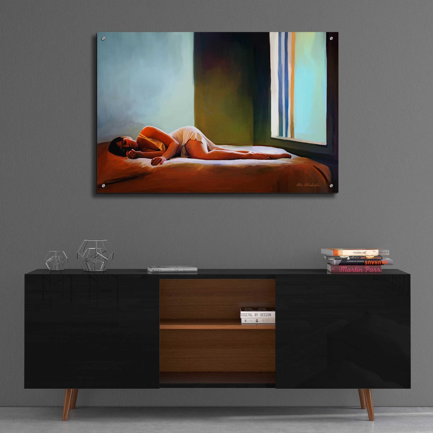 Epic Art 'Sleeping Lady' by Ata Alishahi, Acrylic Glass Wall Art,36x24