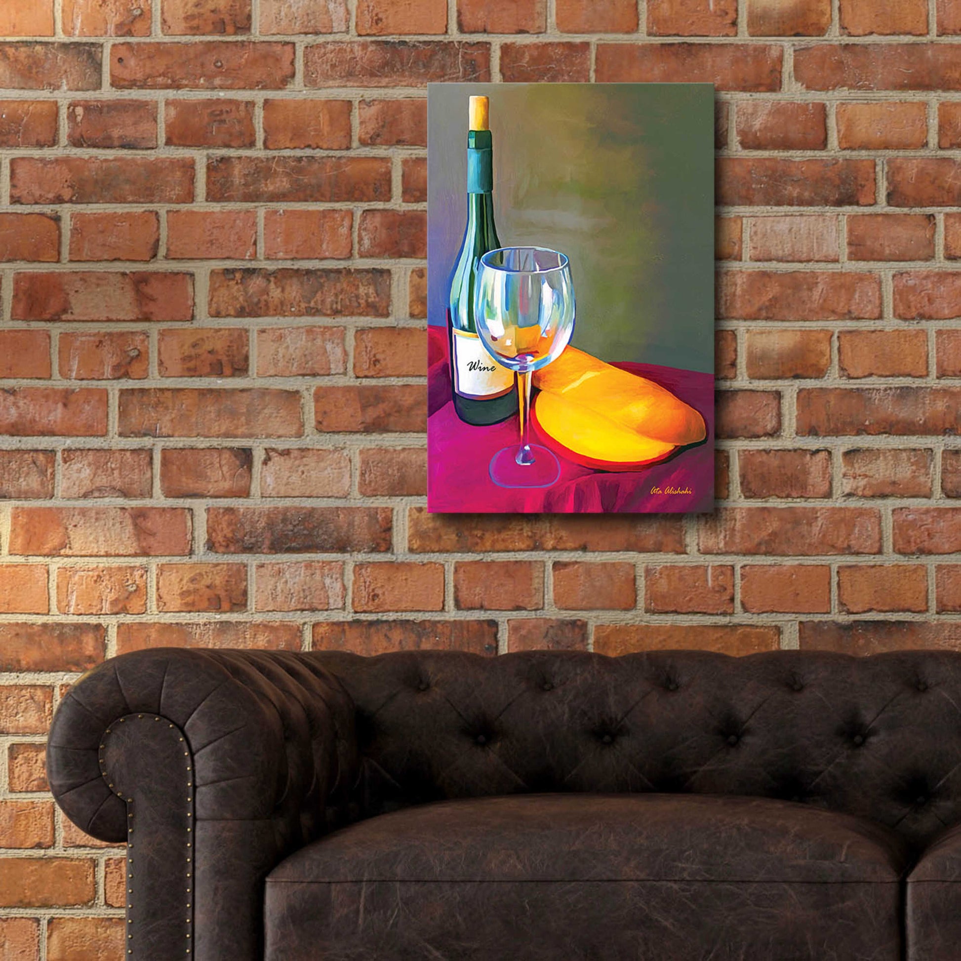 Epic Art 'Wine Bread' by Ata Alishahi, Acrylic Glass Wall Art,16x24