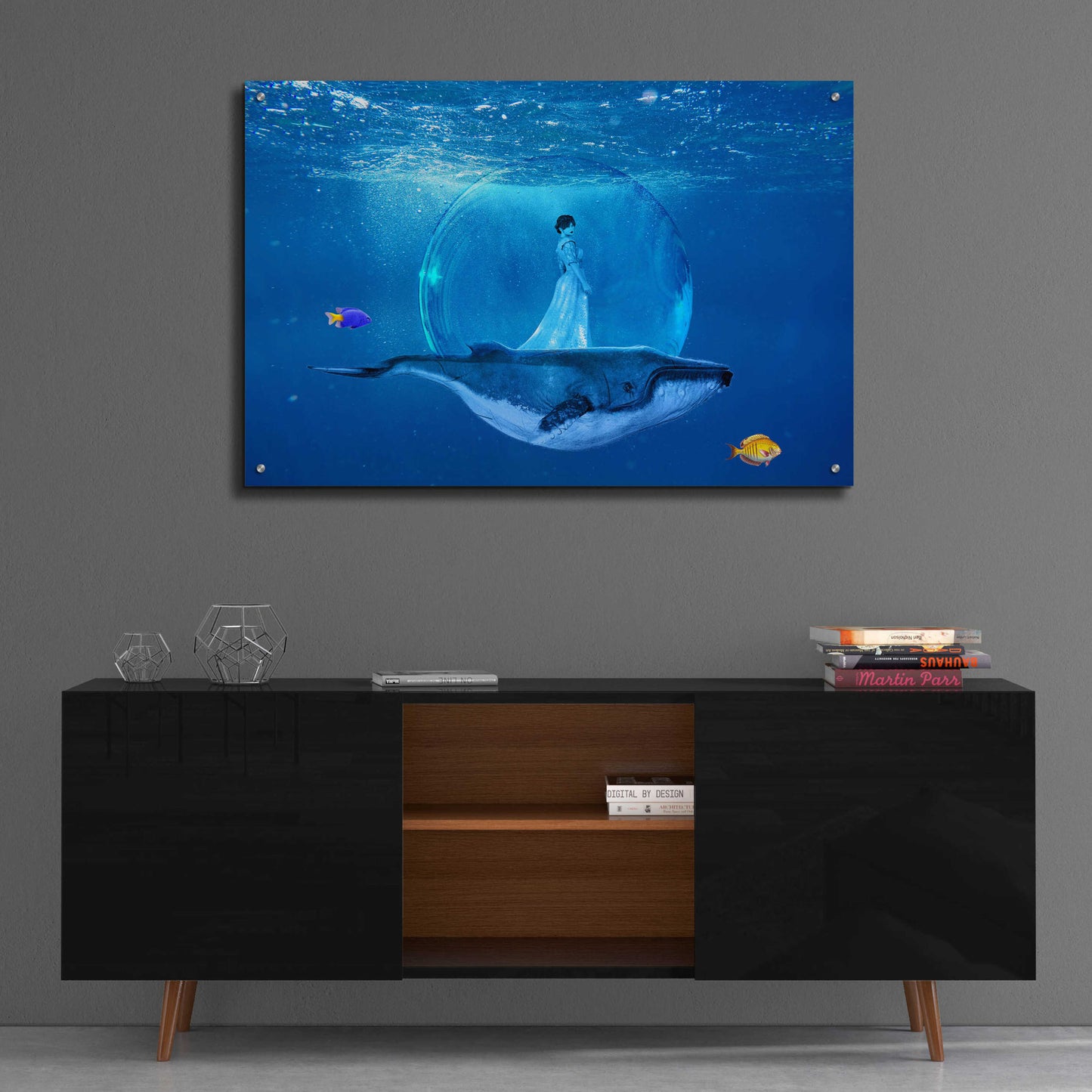 Epic Art 'Ocean World 3' by Ata Alishahi, Acrylic Glass Wall Art,36x24