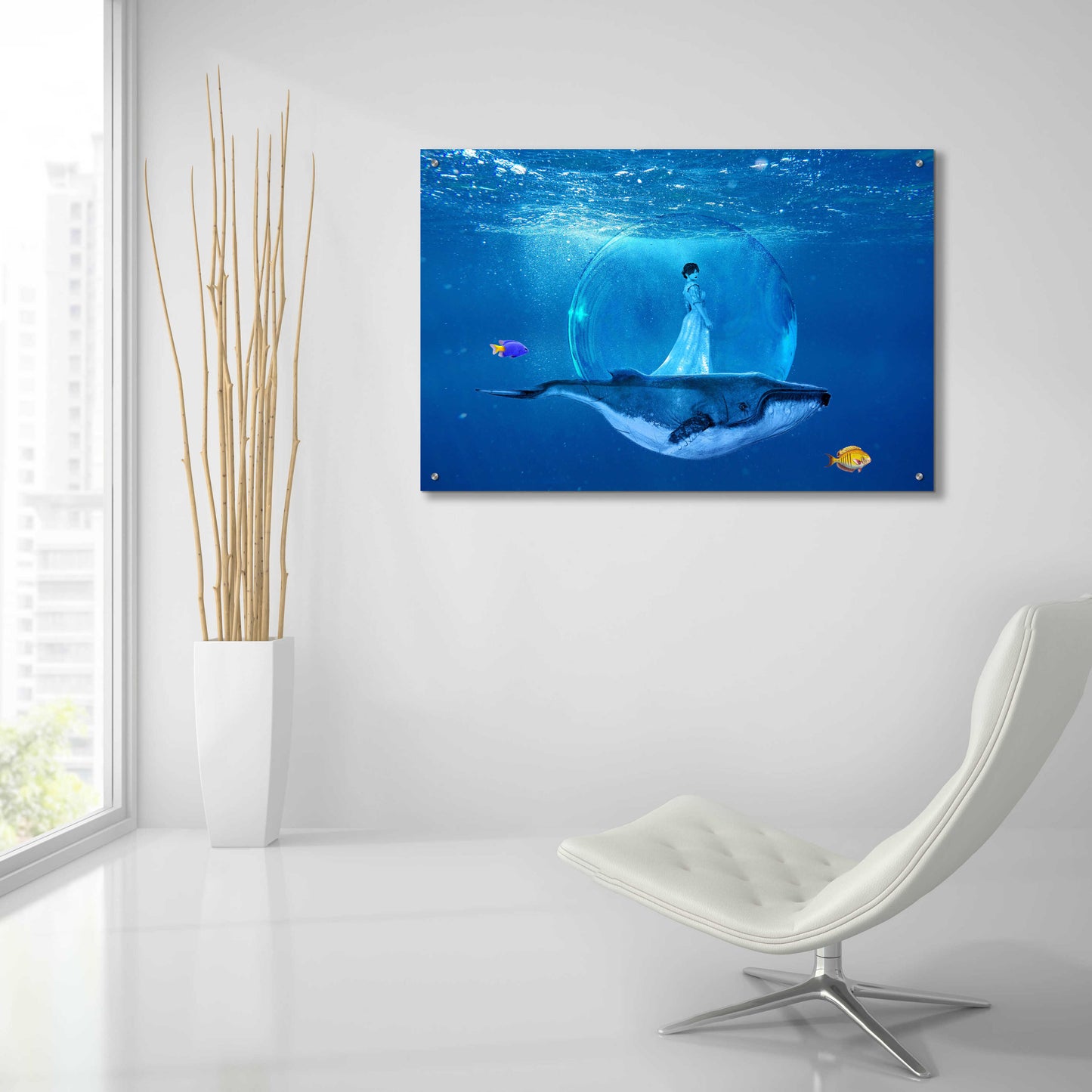 Epic Art 'Ocean World 3' by Ata Alishahi, Acrylic Glass Wall Art,36x24