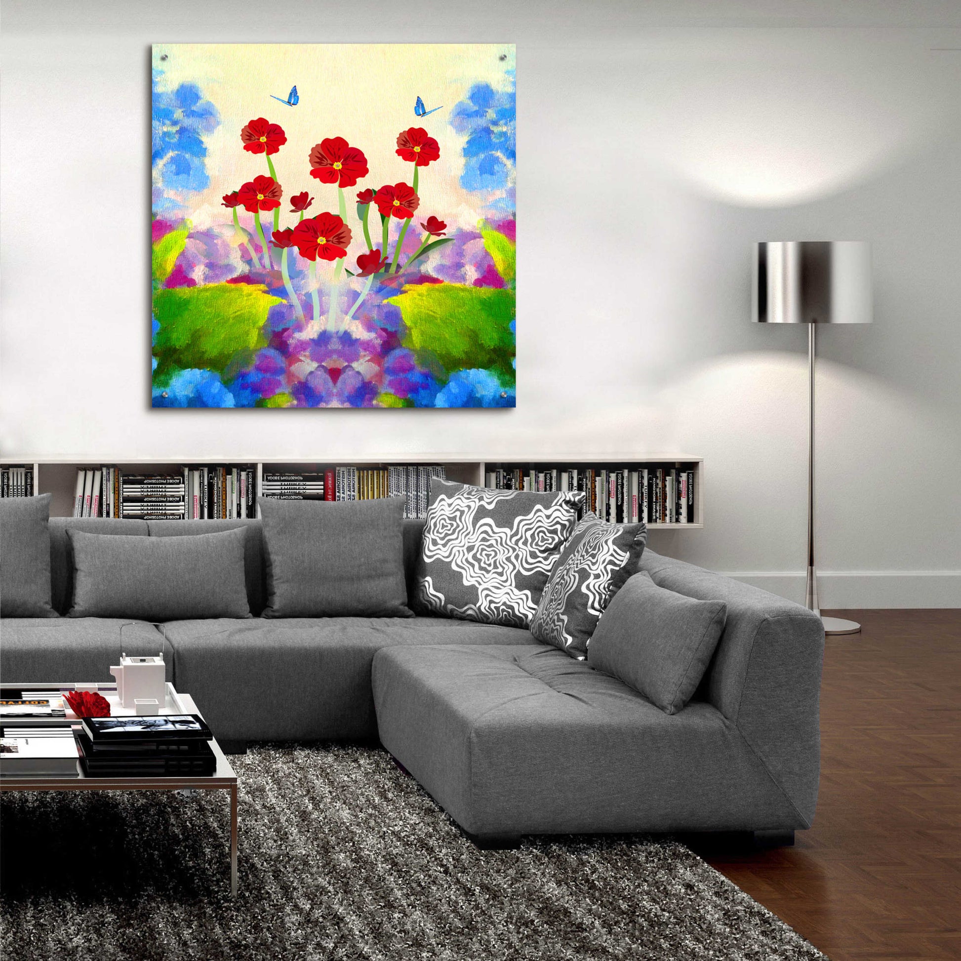 Epic Art 'Flower Design 31' by Ata Alishahi, Acrylic Glass Wall Art,36x36