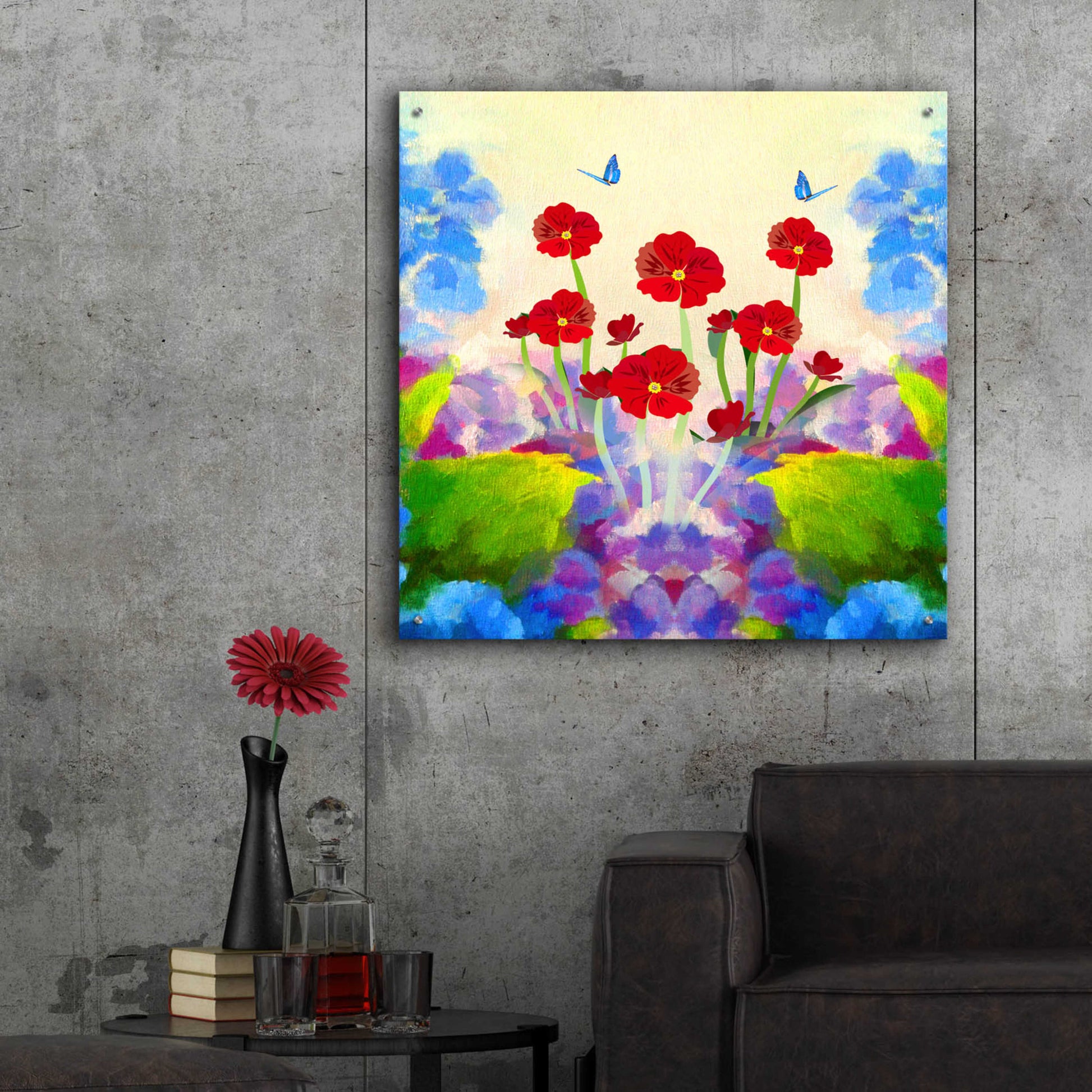 Epic Art 'Flower Design 31' by Ata Alishahi, Acrylic Glass Wall Art,36x36