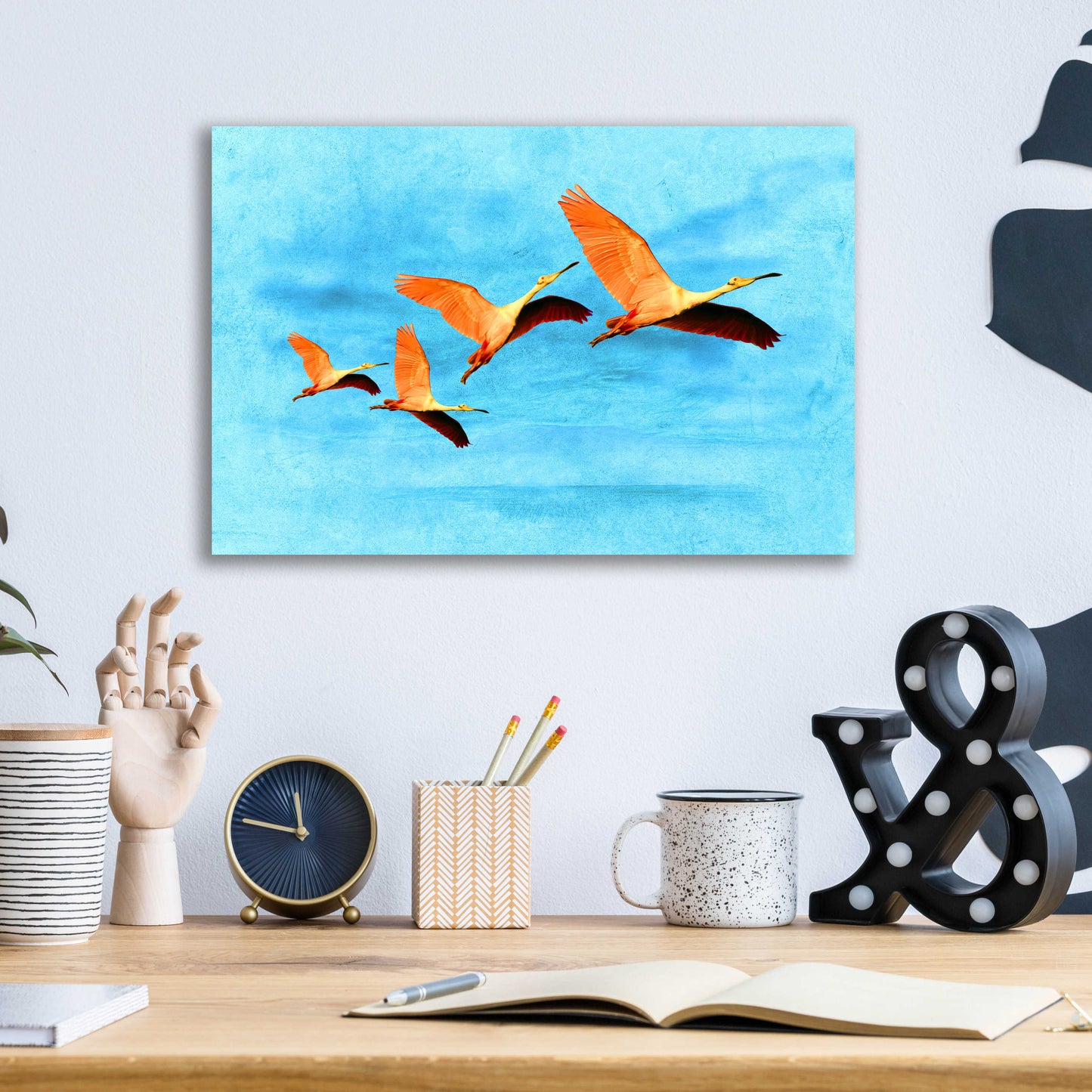 Epic Art 'Blue Bird 2A2' by Ata Alishahi, Acrylic Glass Wall Art,16x12