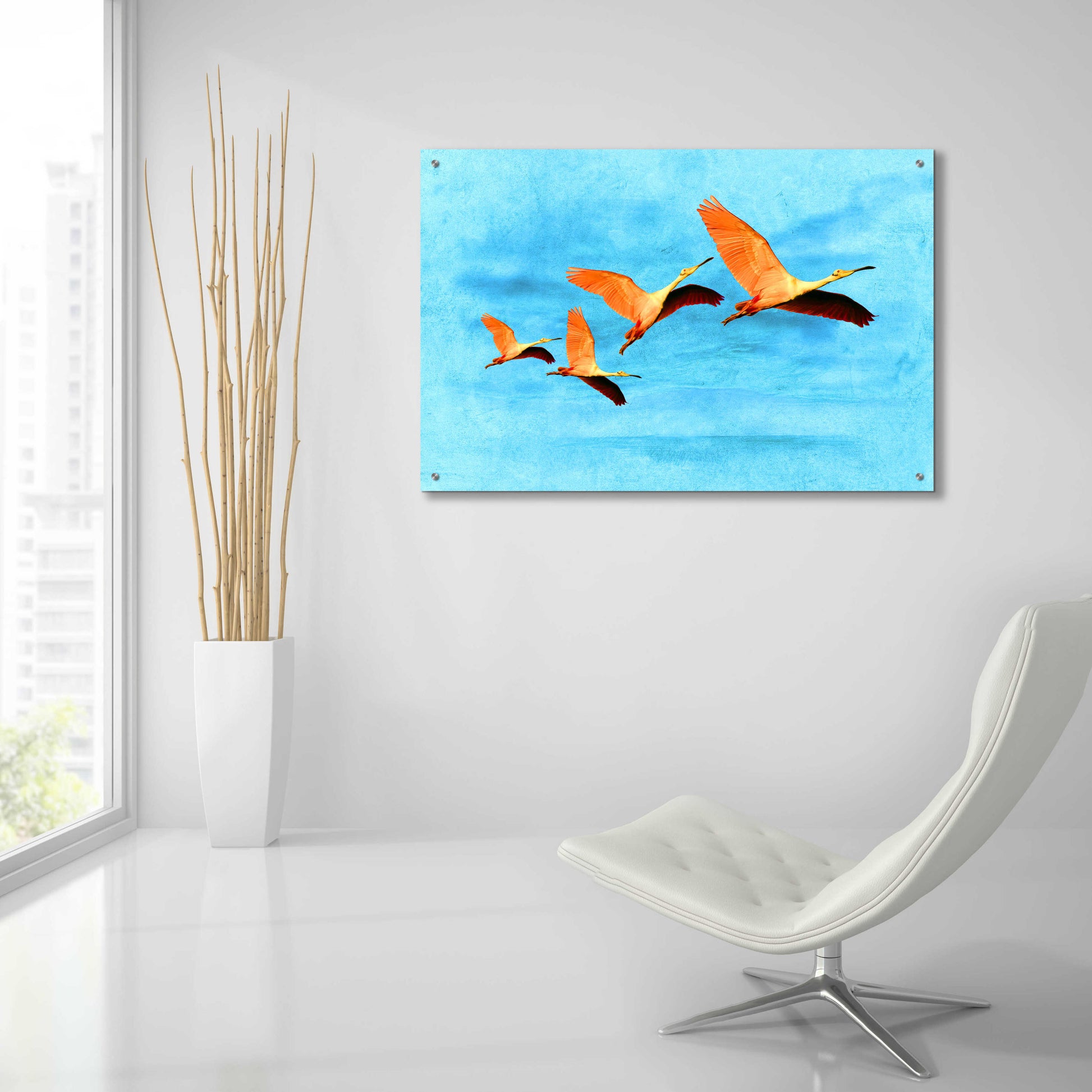 Epic Art 'Blue Bird 2A2' by Ata Alishahi, Acrylic Glass Wall Art,36x24