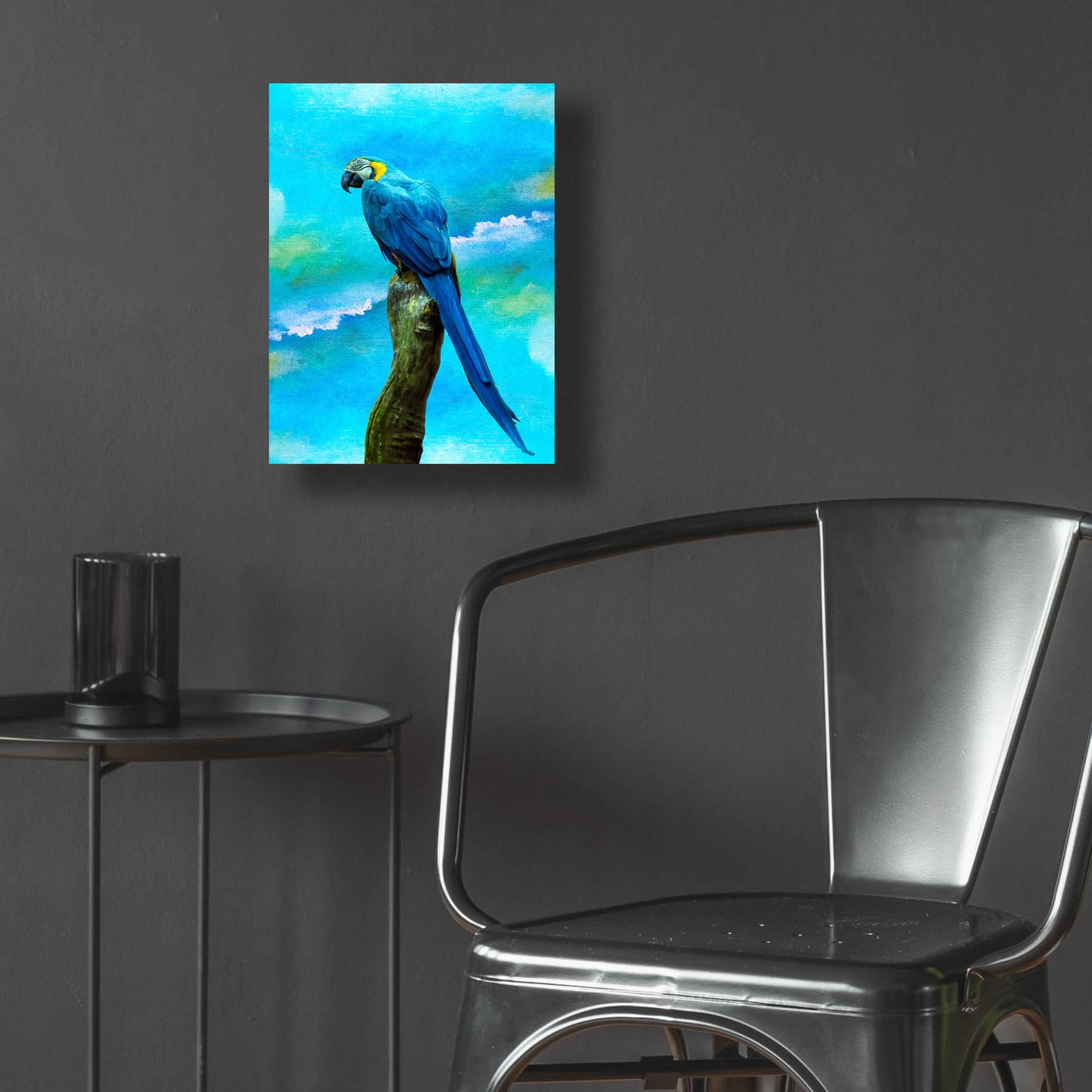 Epic Art 'Blue Parrot' by Ata Alishahi, Acrylic Glass Wall Art,12x16
