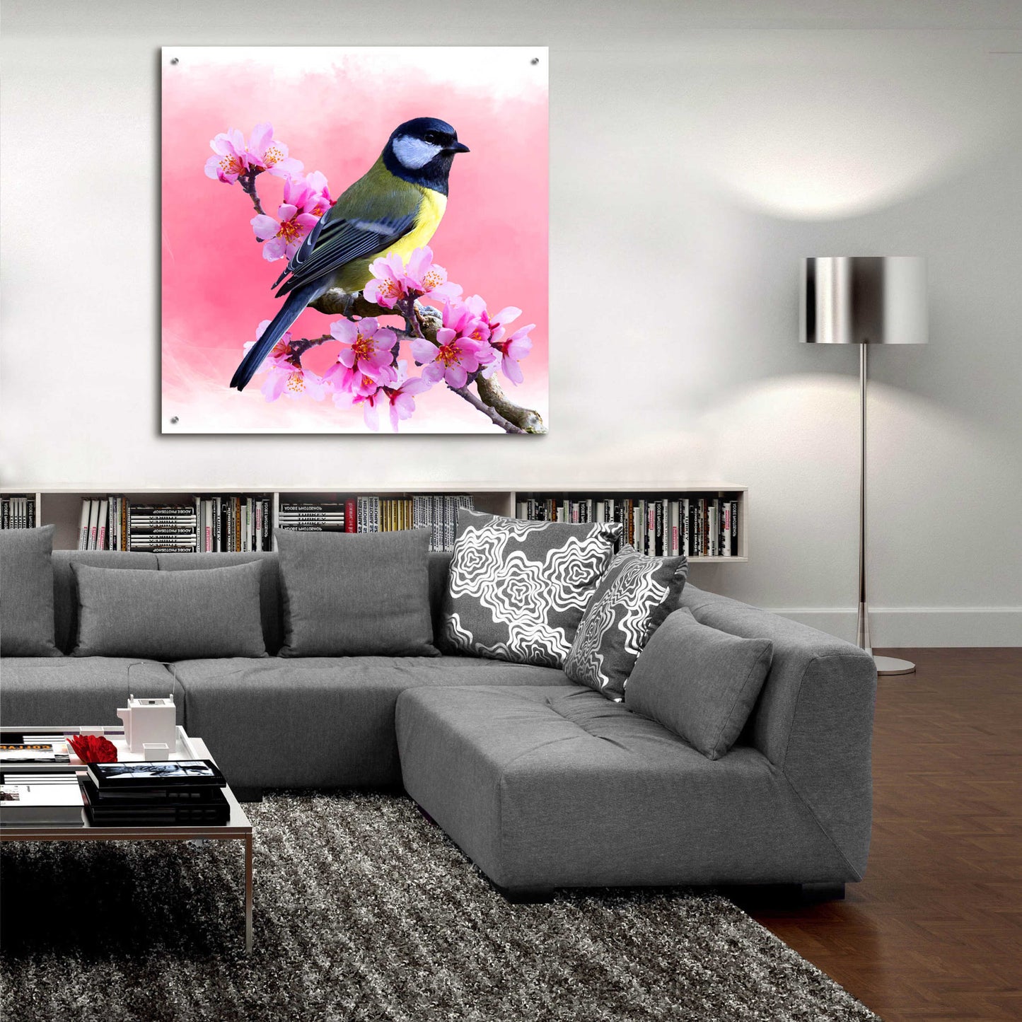 Epic Art 'Spring Bird 3A' by Ata Alishahi, Acrylic Glass Wall Art,36x36