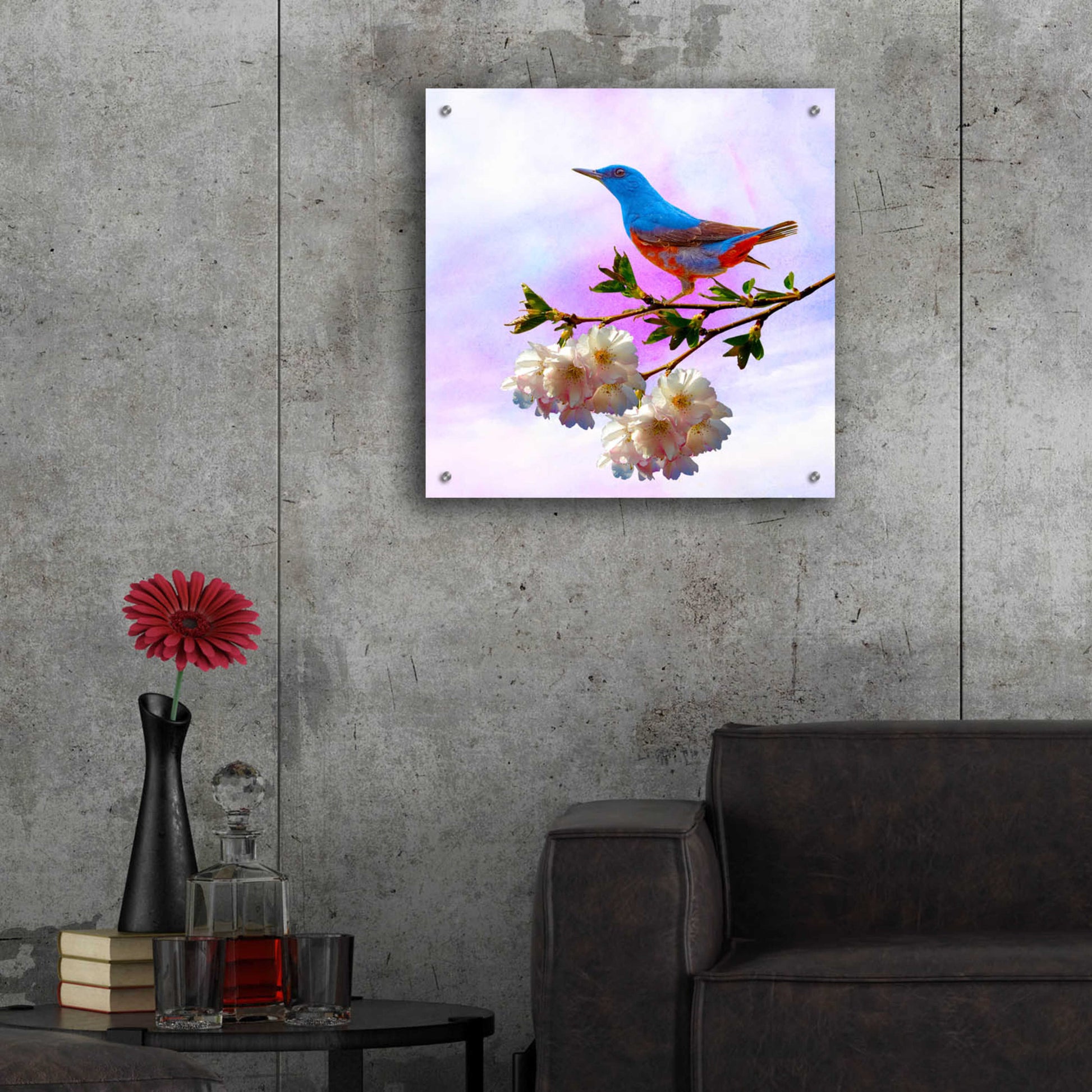 Epic Art 'Spring Bird 3B' by Ata Alishahi, Acrylic Glass Wall Art,24x24