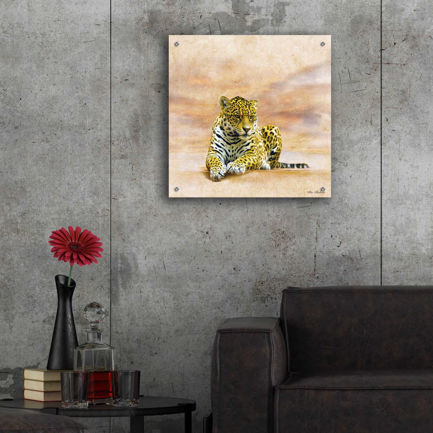 Epic Art 'The Leopard 2A' by Ata Alishahi, Acrylic Glass Wall Art,24x24