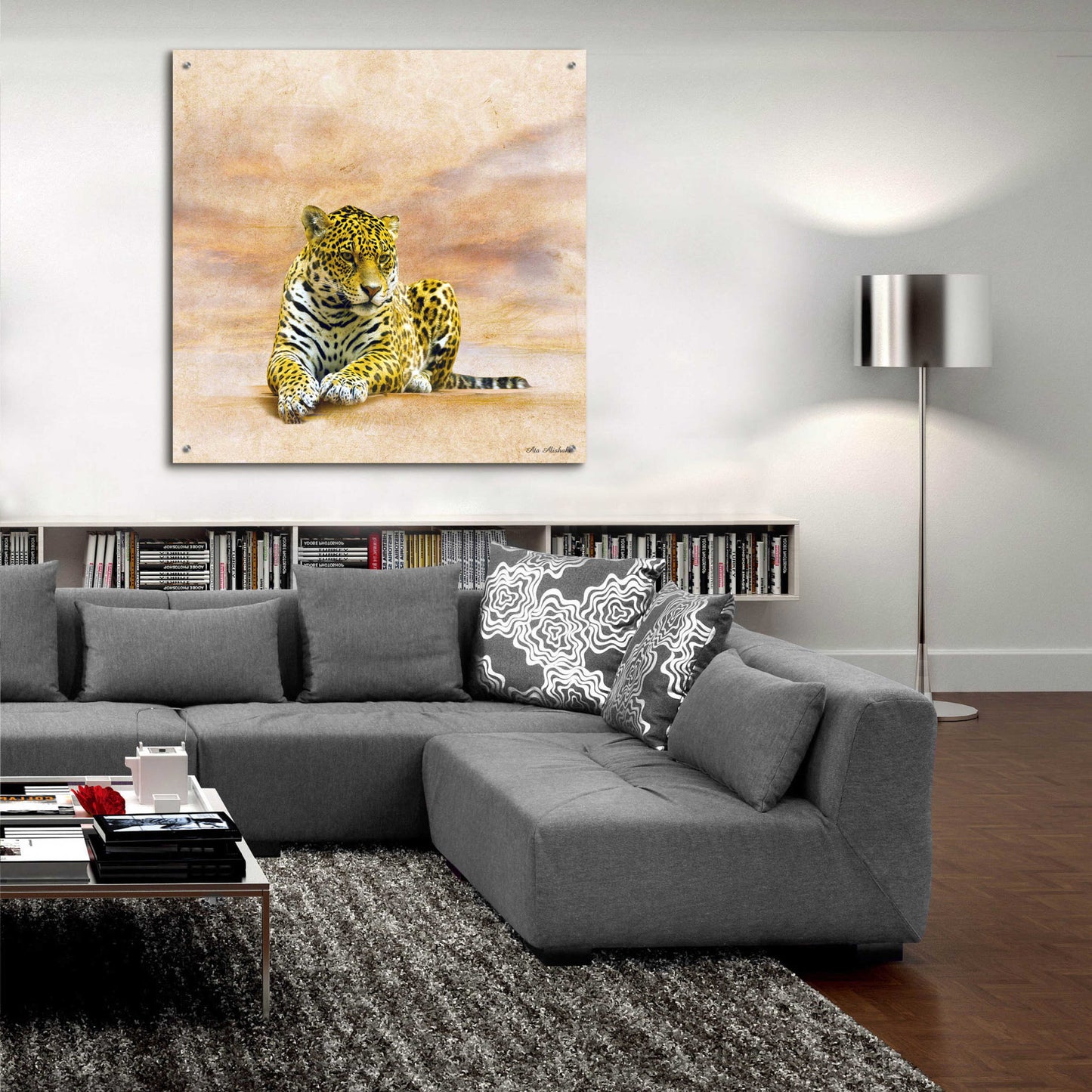 Epic Art 'The Leopard 2A' by Ata Alishahi, Acrylic Glass Wall Art,36x36