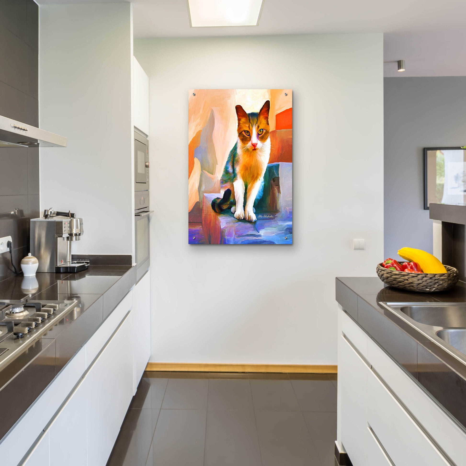 Epic Art 'Cat 1A' by Ata Alishahi, Acrylic Glass Wall Art,24x36