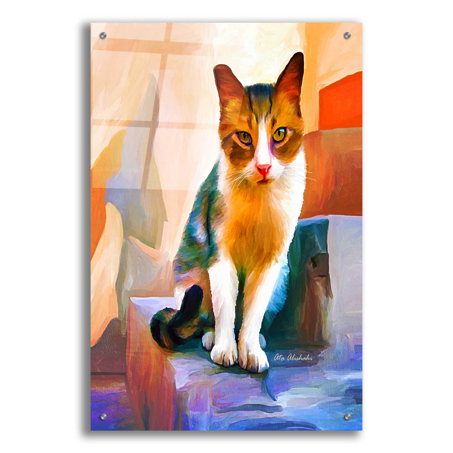 Epic Art 'Cat 1A' by Ata Alishahi, Acrylic Glass Wall Art,24x36