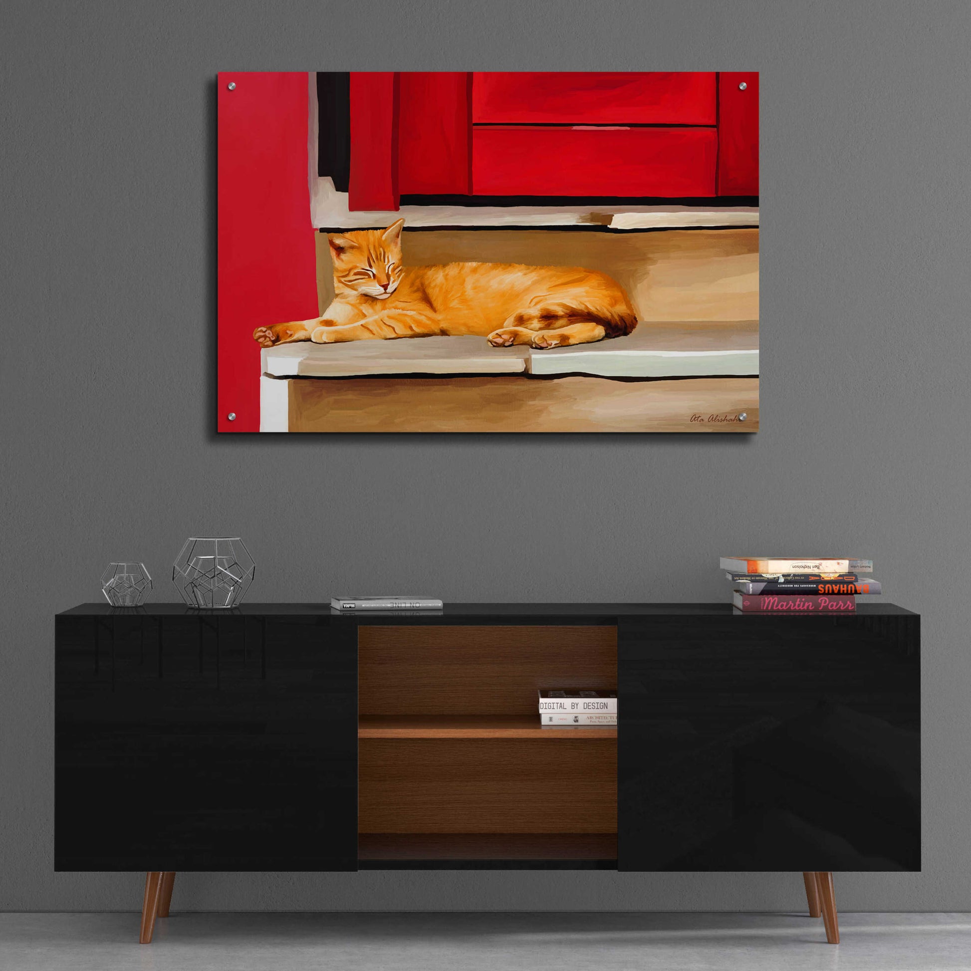 Epic Art 'Cat 2A' by Ata Alishahi, Acrylic Glass Wall Art,36x24