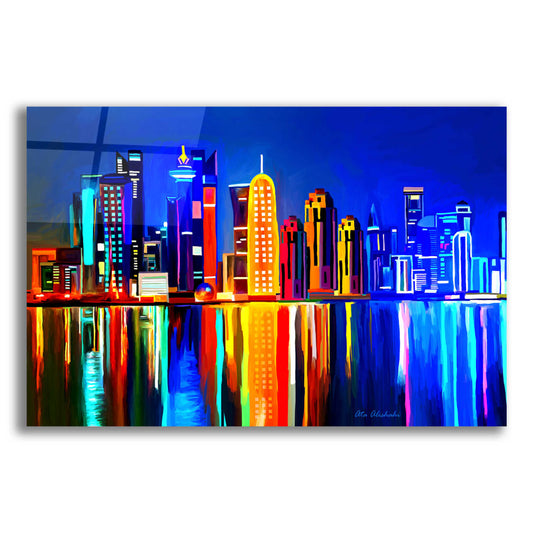 Epic Art 'City light' by Ata Alishahi, Acrylic Glass Wall Art