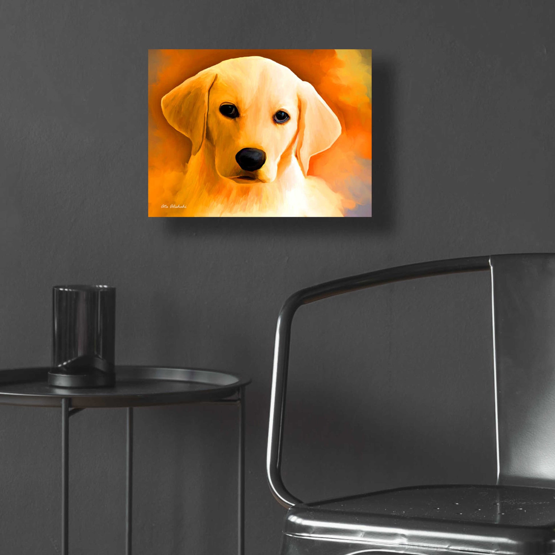 Epic Art 'Puppy' by Ata Alishahi, Acrylic Glass Wall Art,16x12