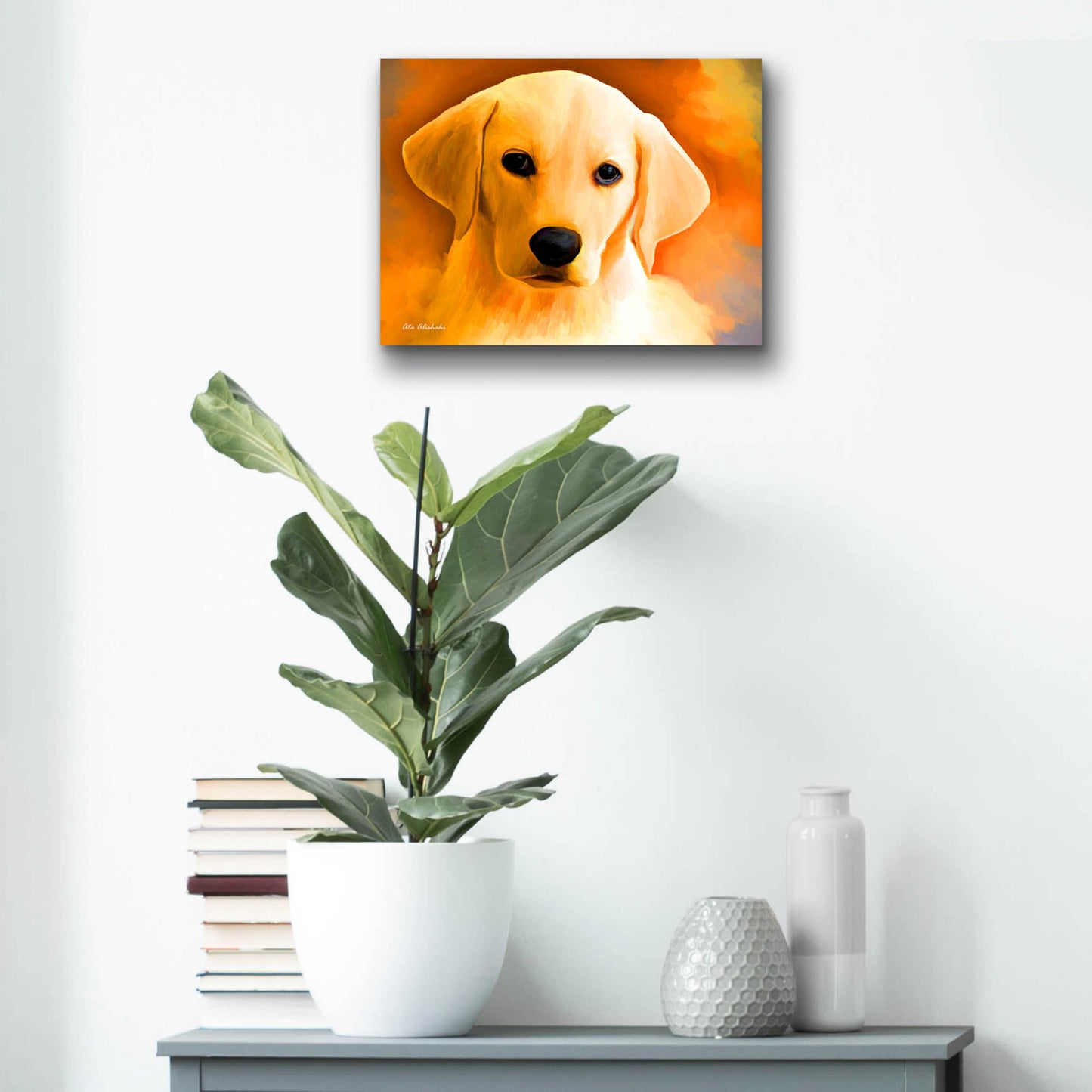 Epic Art 'Puppy' by Ata Alishahi, Acrylic Glass Wall Art,16x12