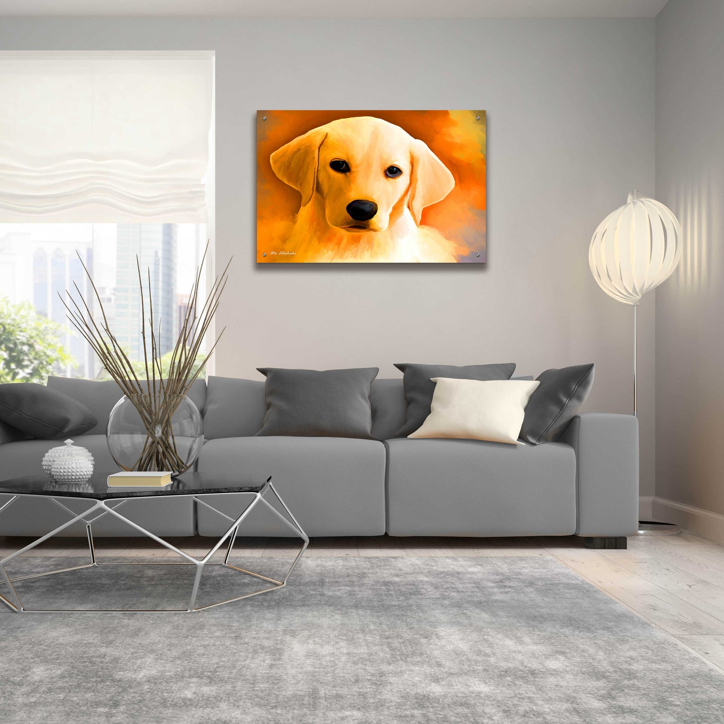 Epic Art 'Puppy' by Ata Alishahi, Acrylic Glass Wall Art,36x24