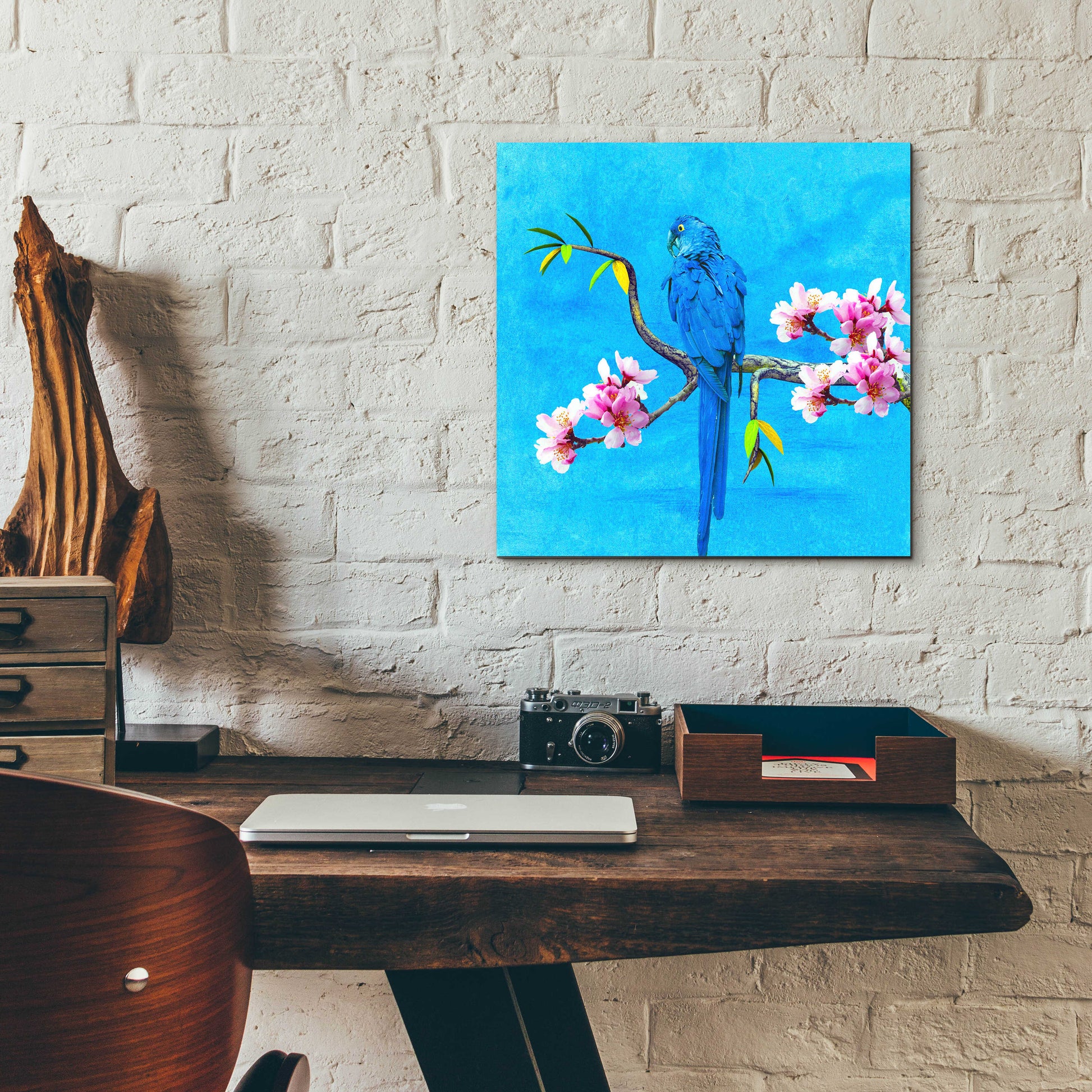 Epic Art 'Spring Bird And Flower' by Ata Alishahi, Acrylic Glass Wall Art,12x12