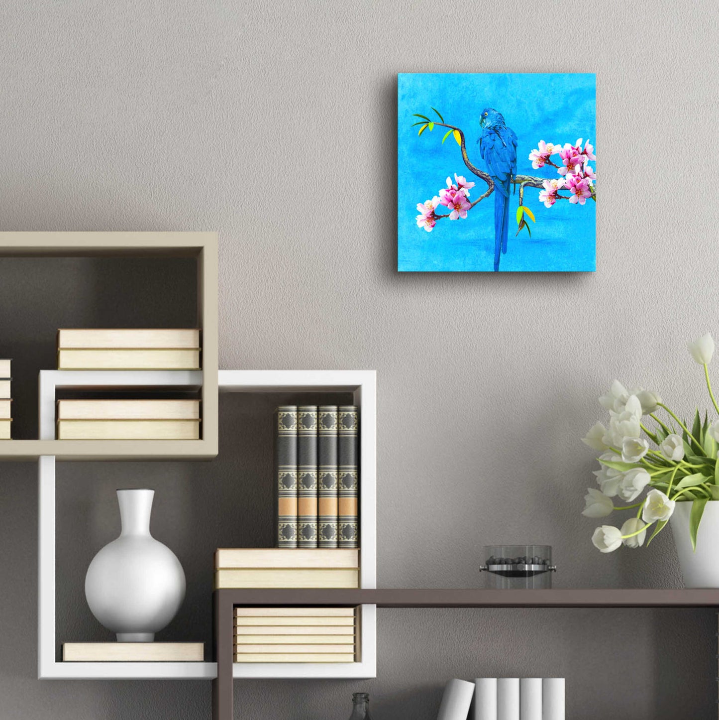 Epic Art 'Spring Bird And Flower' by Ata Alishahi, Acrylic Glass Wall Art,12x12