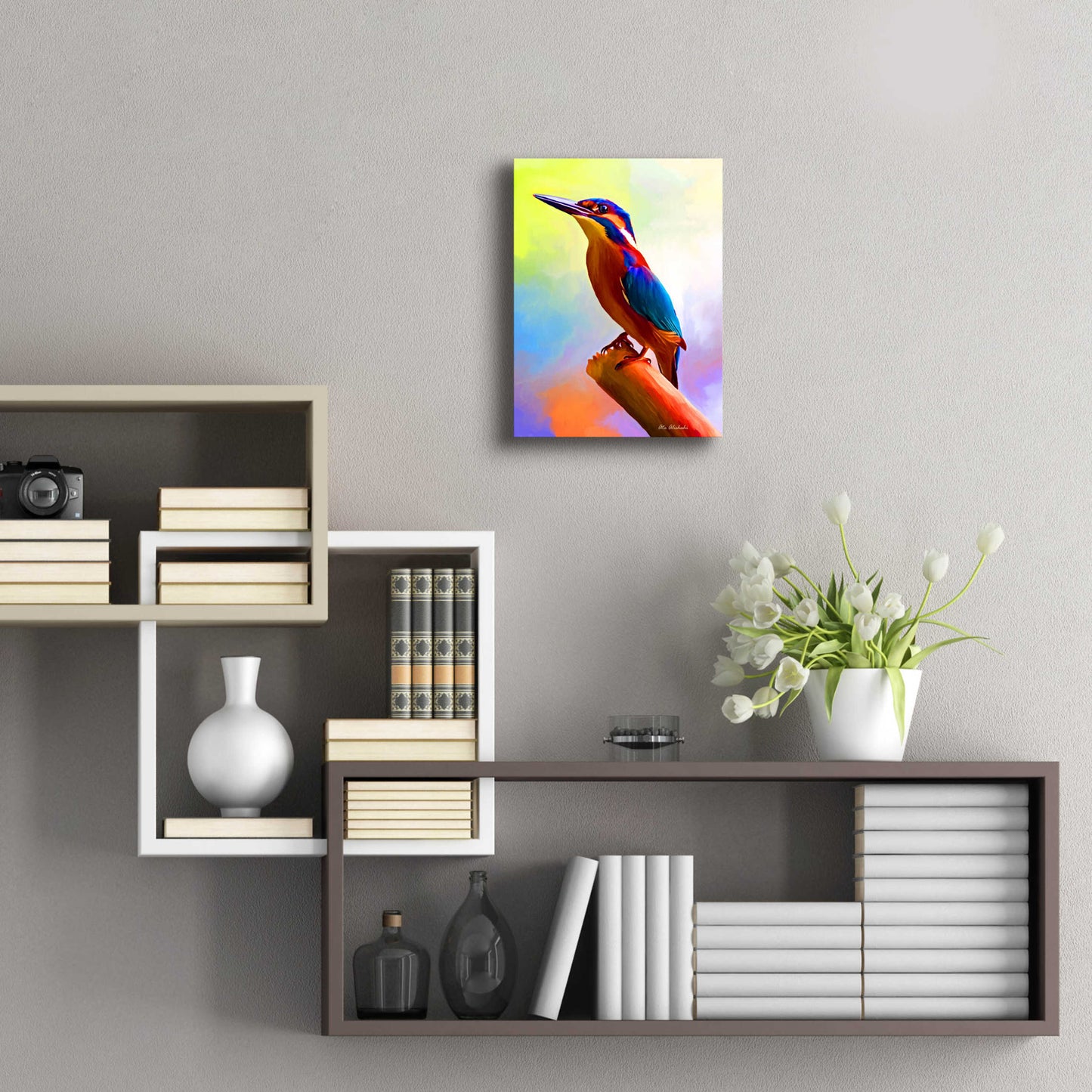 Epic Art 'Tiny Bird' by Ata Alishahi, Acrylic Glass Wall Art,12x16