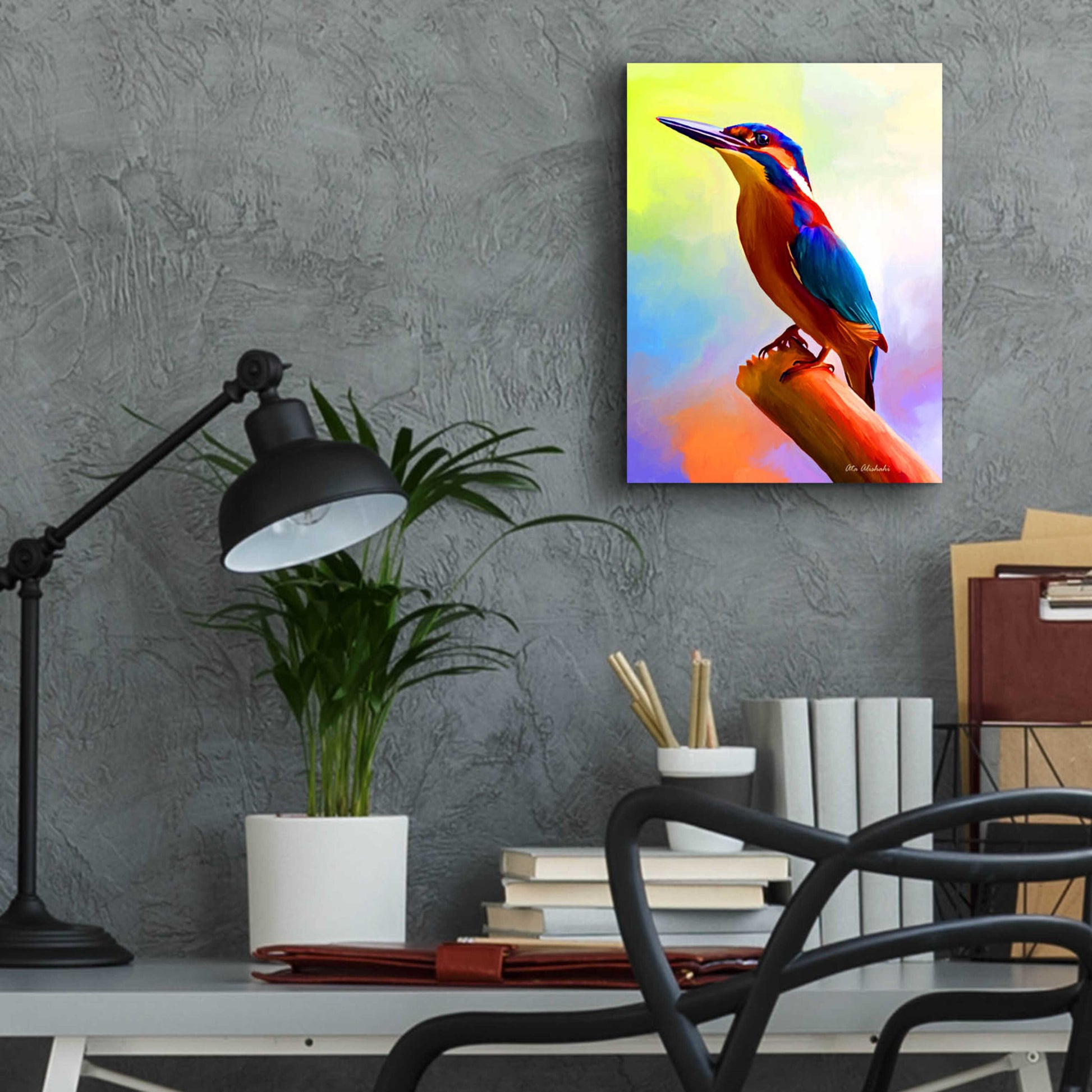 Epic Art 'Tiny Bird' by Ata Alishahi, Acrylic Glass Wall Art,12x16