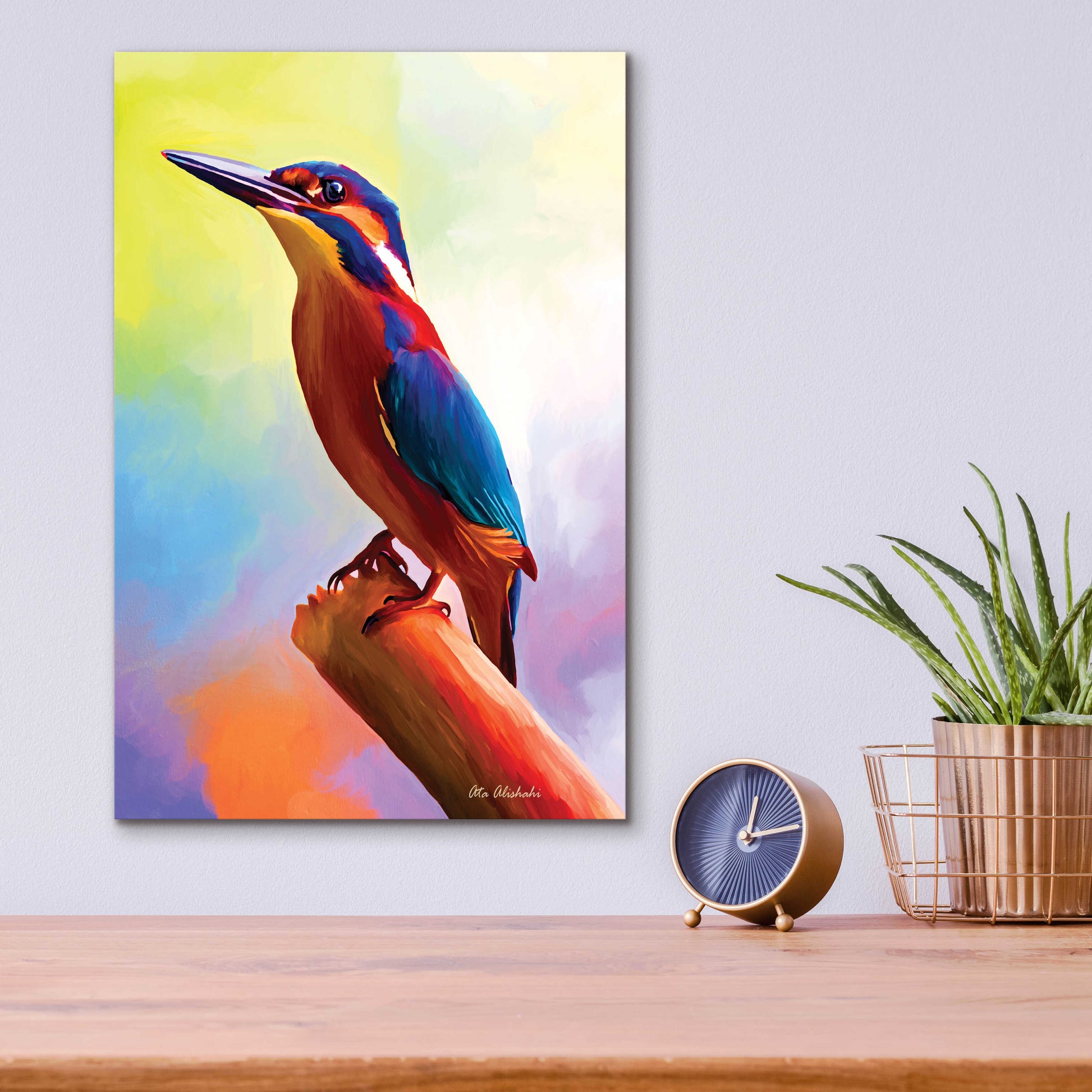 Epic Art 'Tiny Bird' by Ata Alishahi, Acrylic Glass Wall Art,12x16