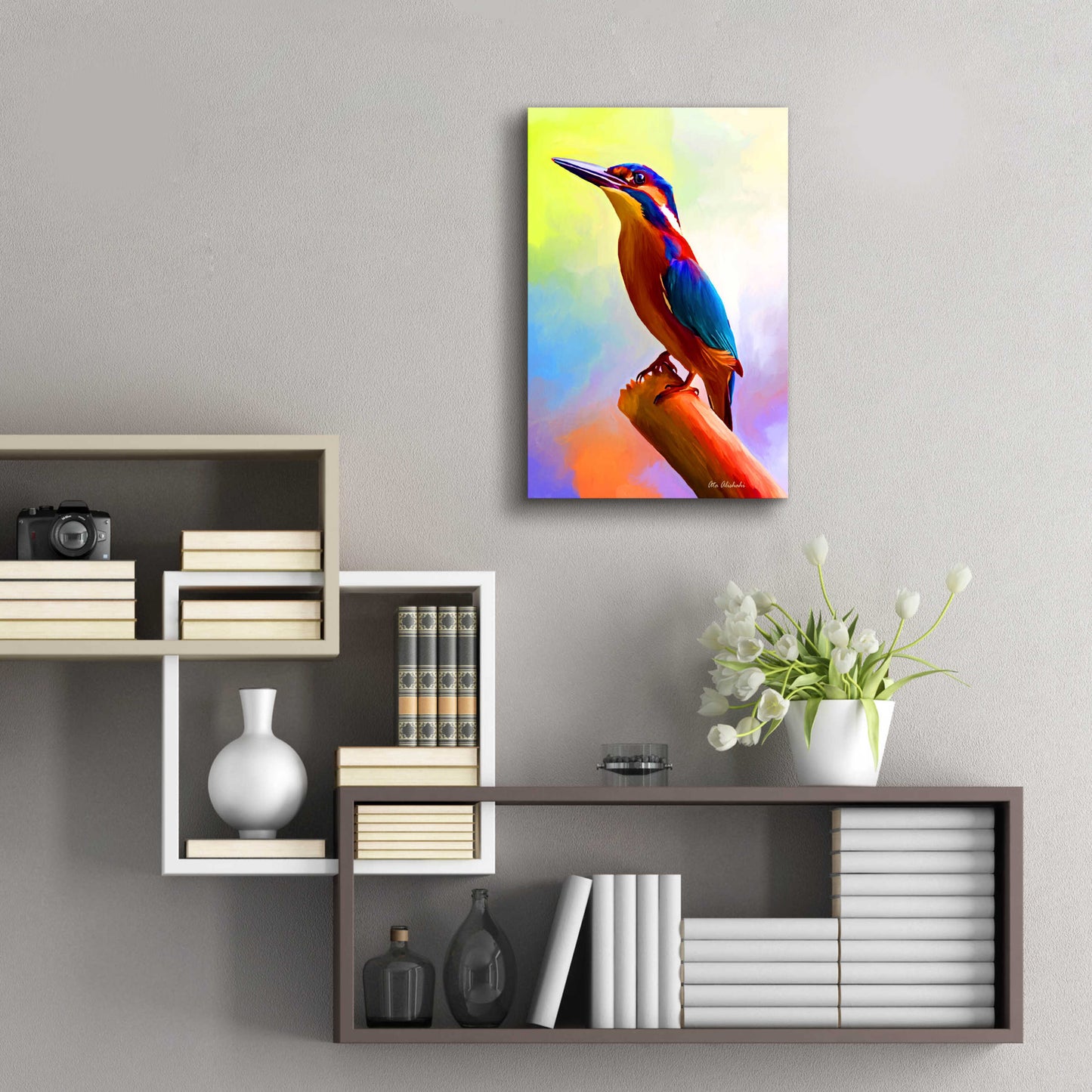 Epic Art 'Tiny Bird' by Ata Alishahi, Acrylic Glass Wall Art,16x24