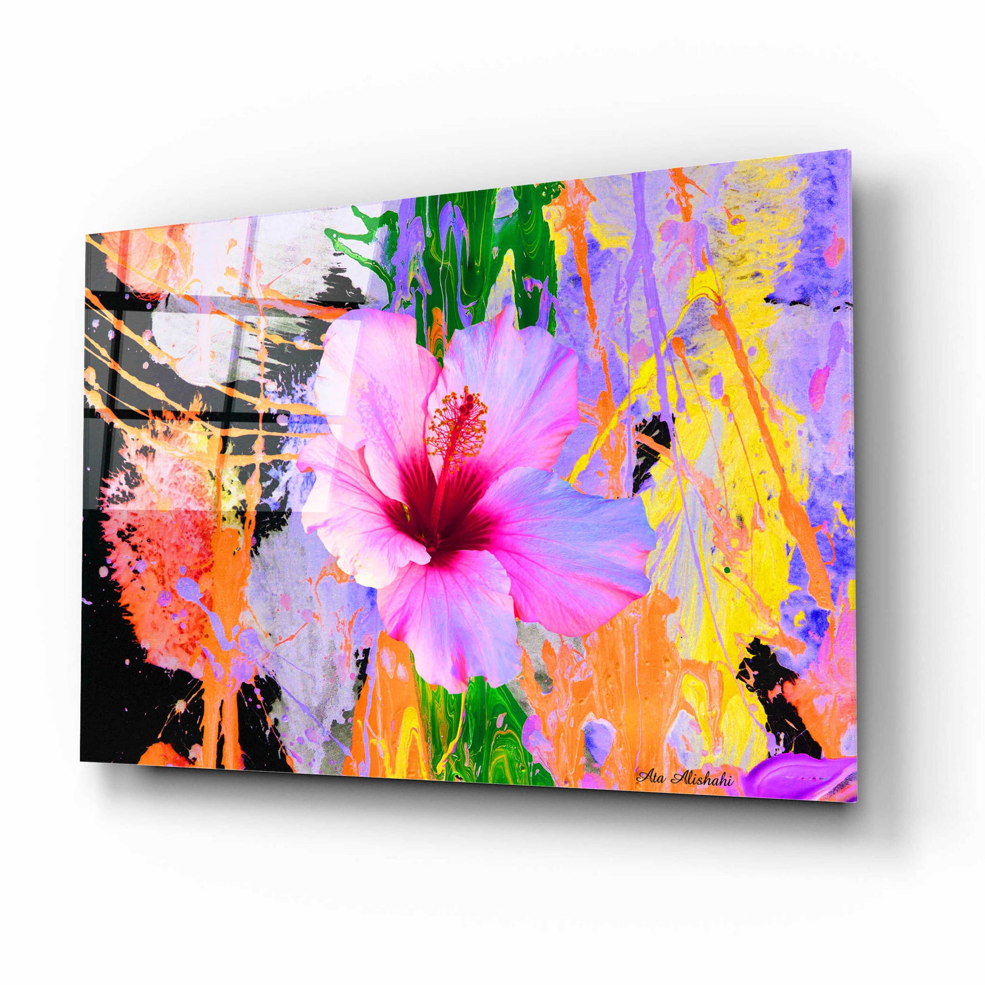 Epic Art 'Flower Design K2' by Ata Alishahi, Acrylic Glass Wall Art,16x12