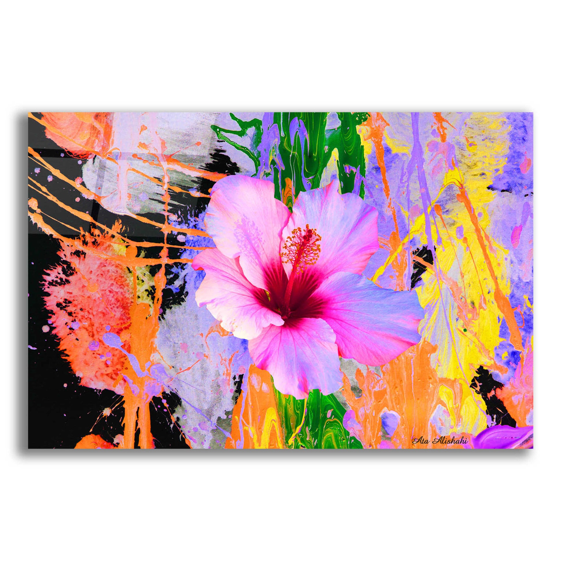 Epic Art 'Flower Design K2' by Ata Alishahi, Acrylic Glass Wall Art,16x12