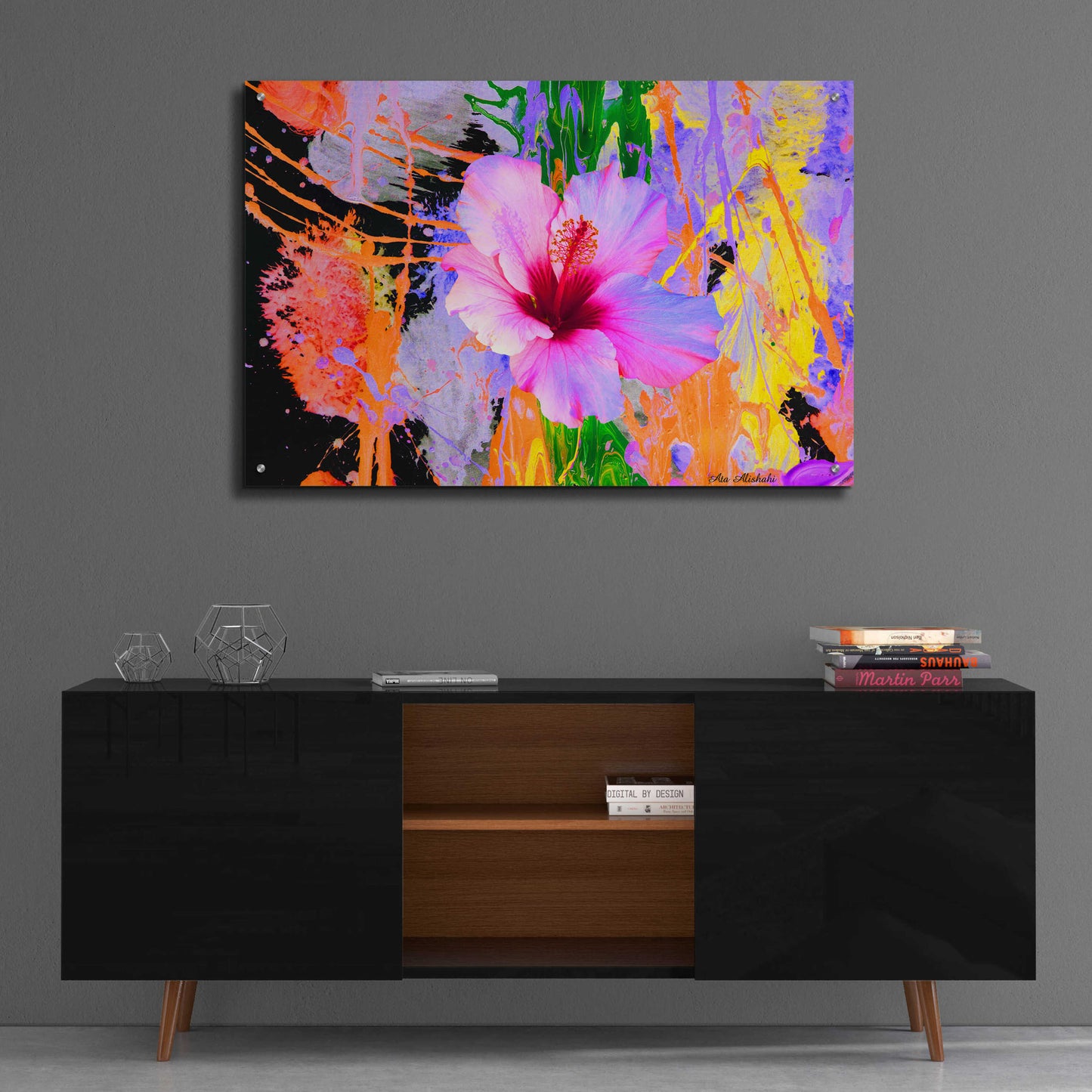 Epic Art 'Flower Design K2' by Ata Alishahi, Acrylic Glass Wall Art,36x24