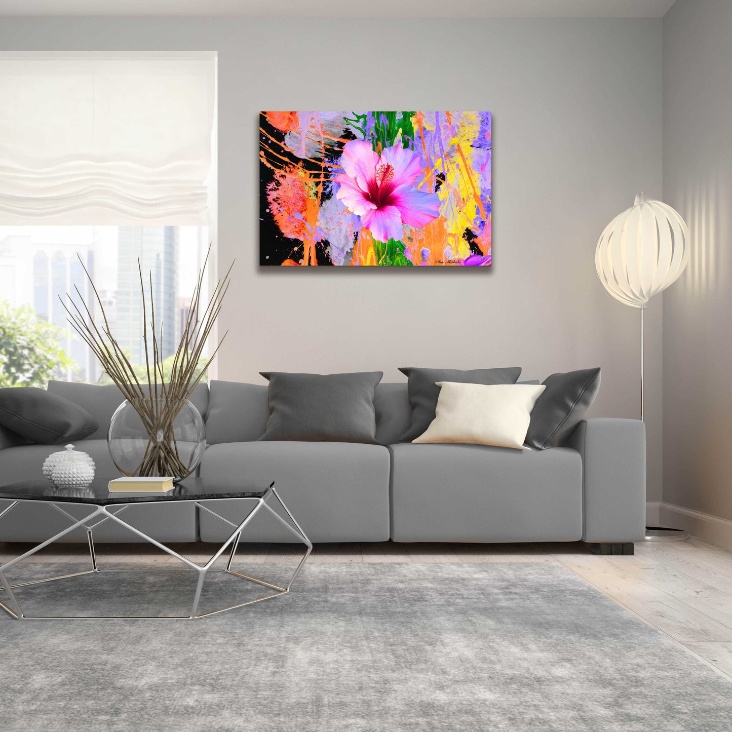 Epic Art 'Flower Design K2' by Ata Alishahi, Acrylic Glass Wall Art,36x24