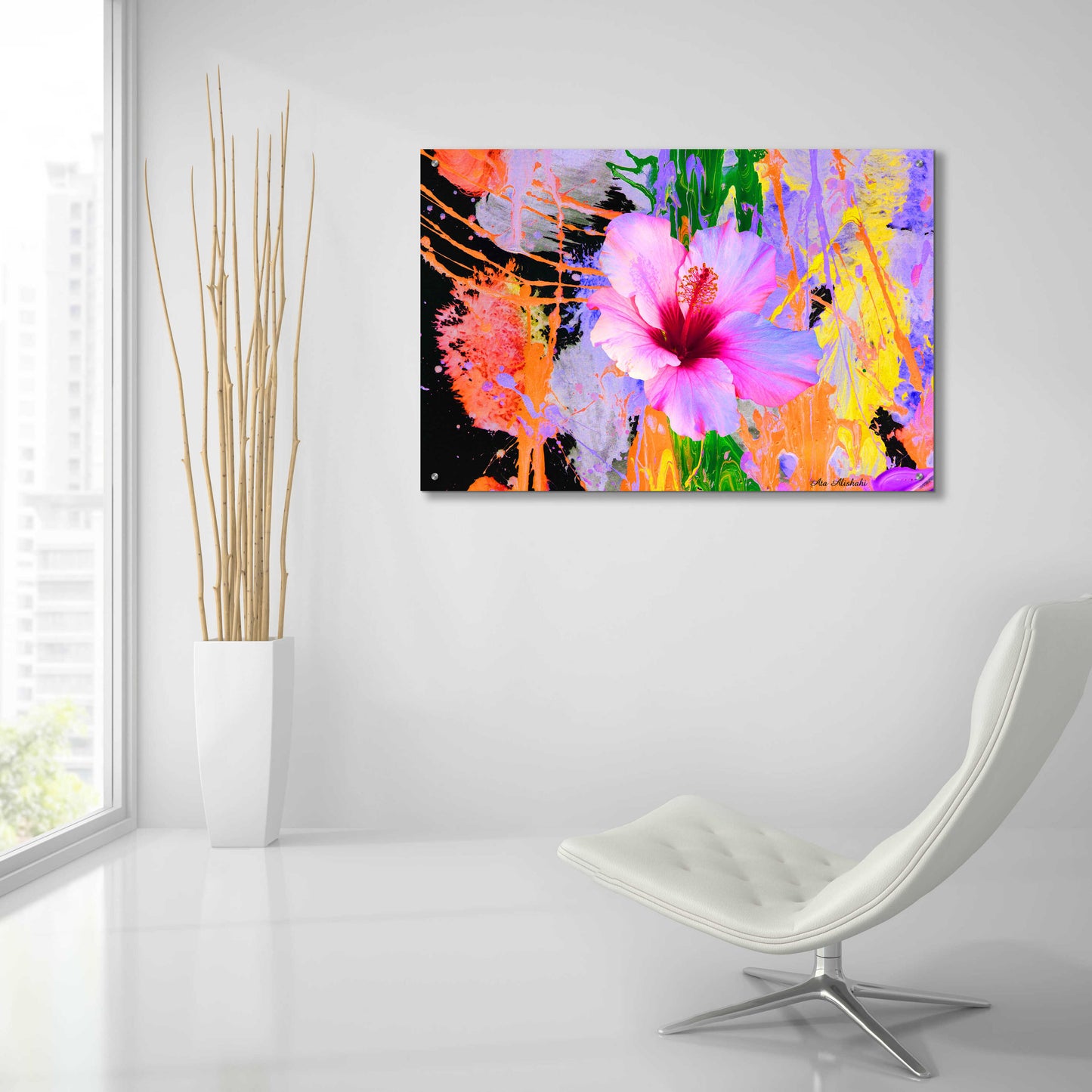 Epic Art 'Flower Design K2' by Ata Alishahi, Acrylic Glass Wall Art,36x24