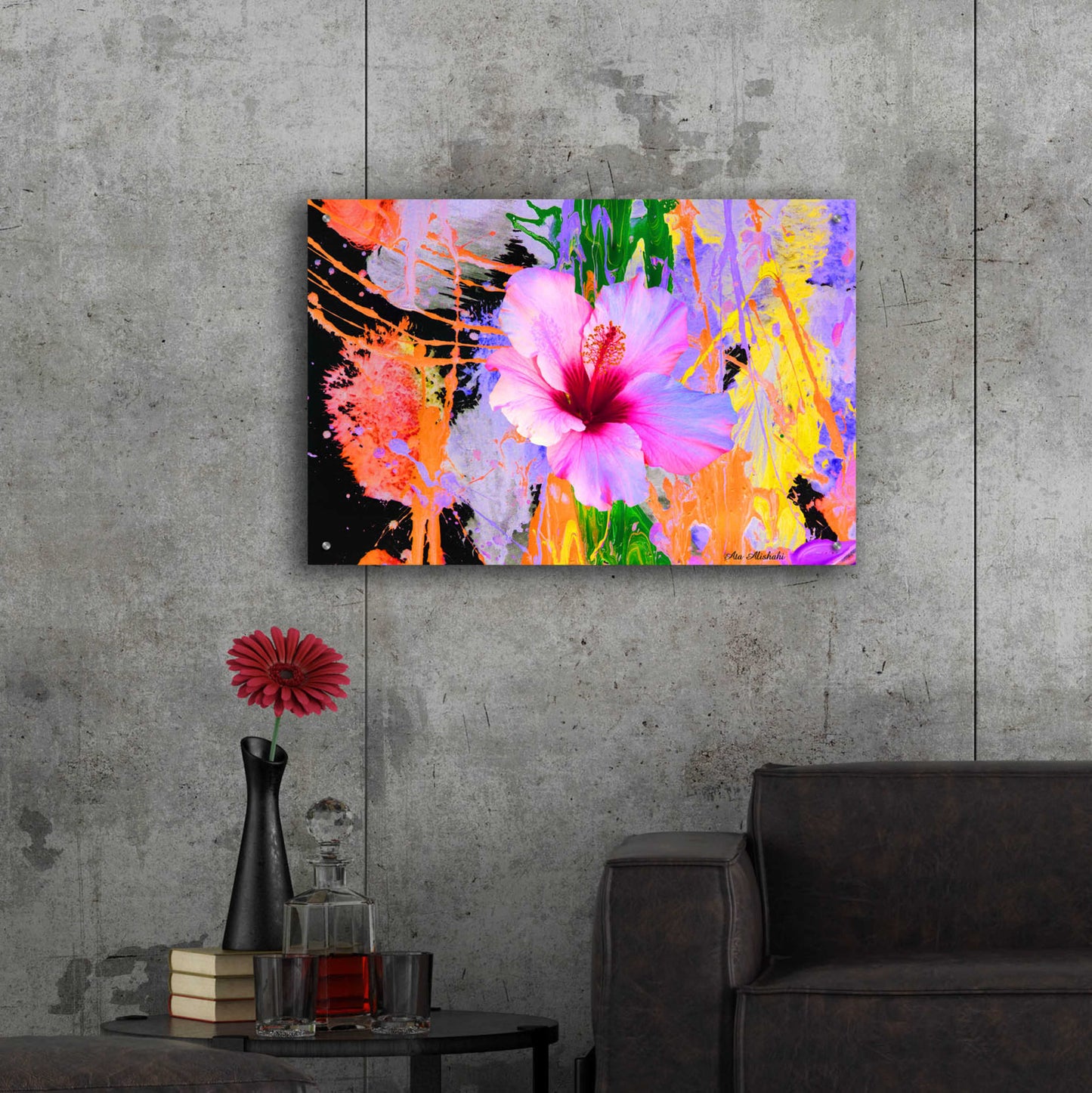 Epic Art 'Flower Design K2' by Ata Alishahi, Acrylic Glass Wall Art,36x24