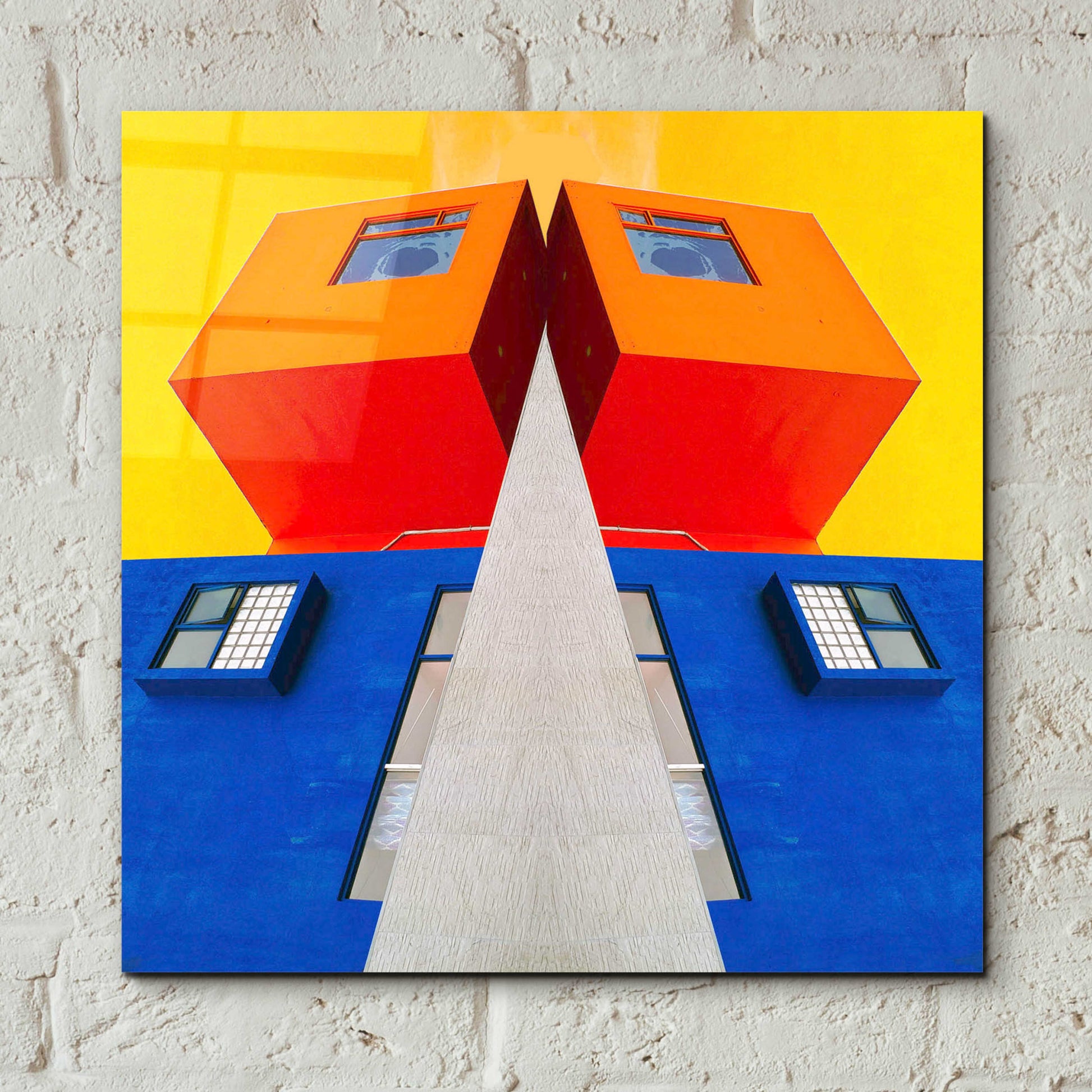 Epic Art 'Geo House' by Ata Alishahi, Acrylic Glass Wall Art,12x12