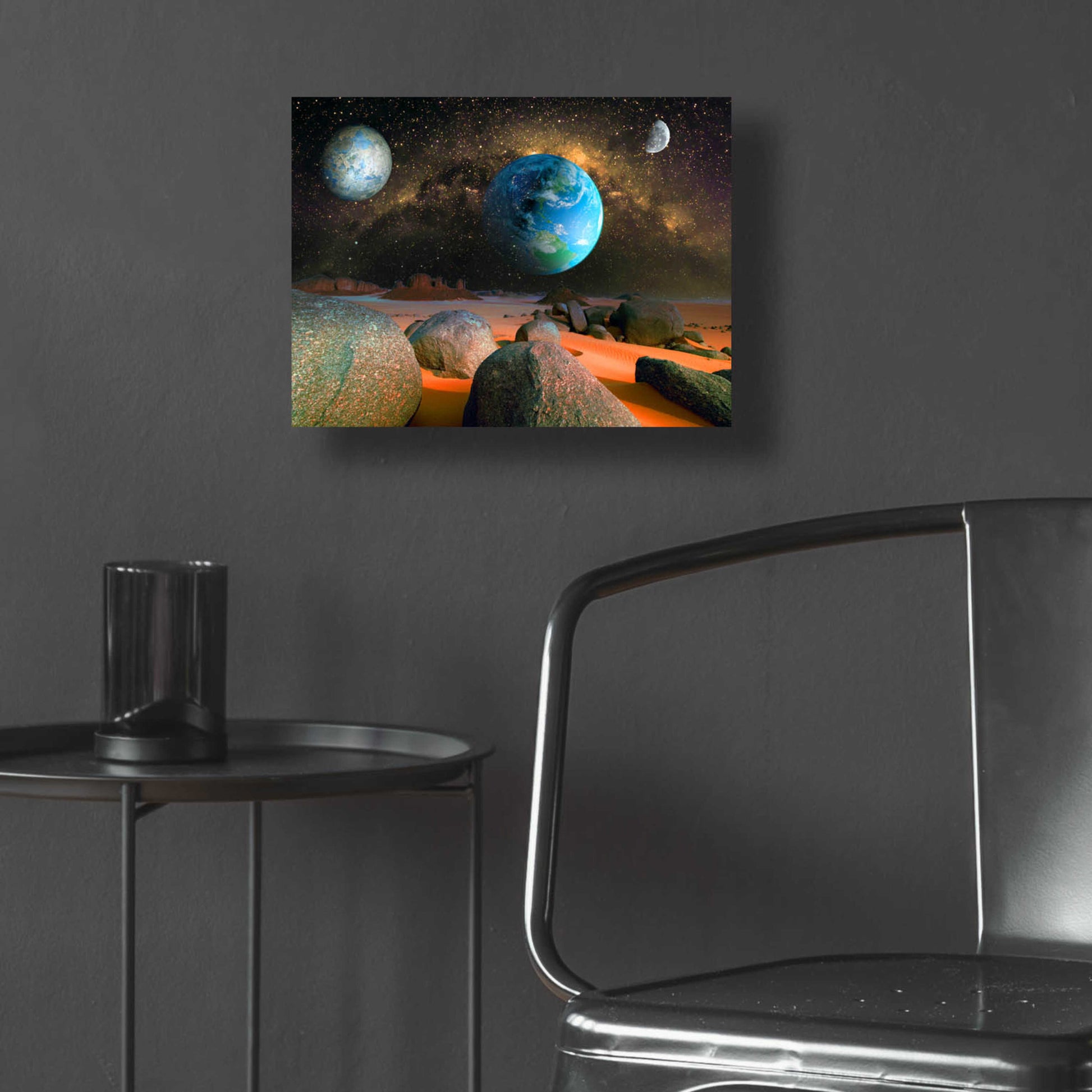 Epic Art 'Planets' by Ata Alishahi, Acrylic Glass Wall Art,16x12