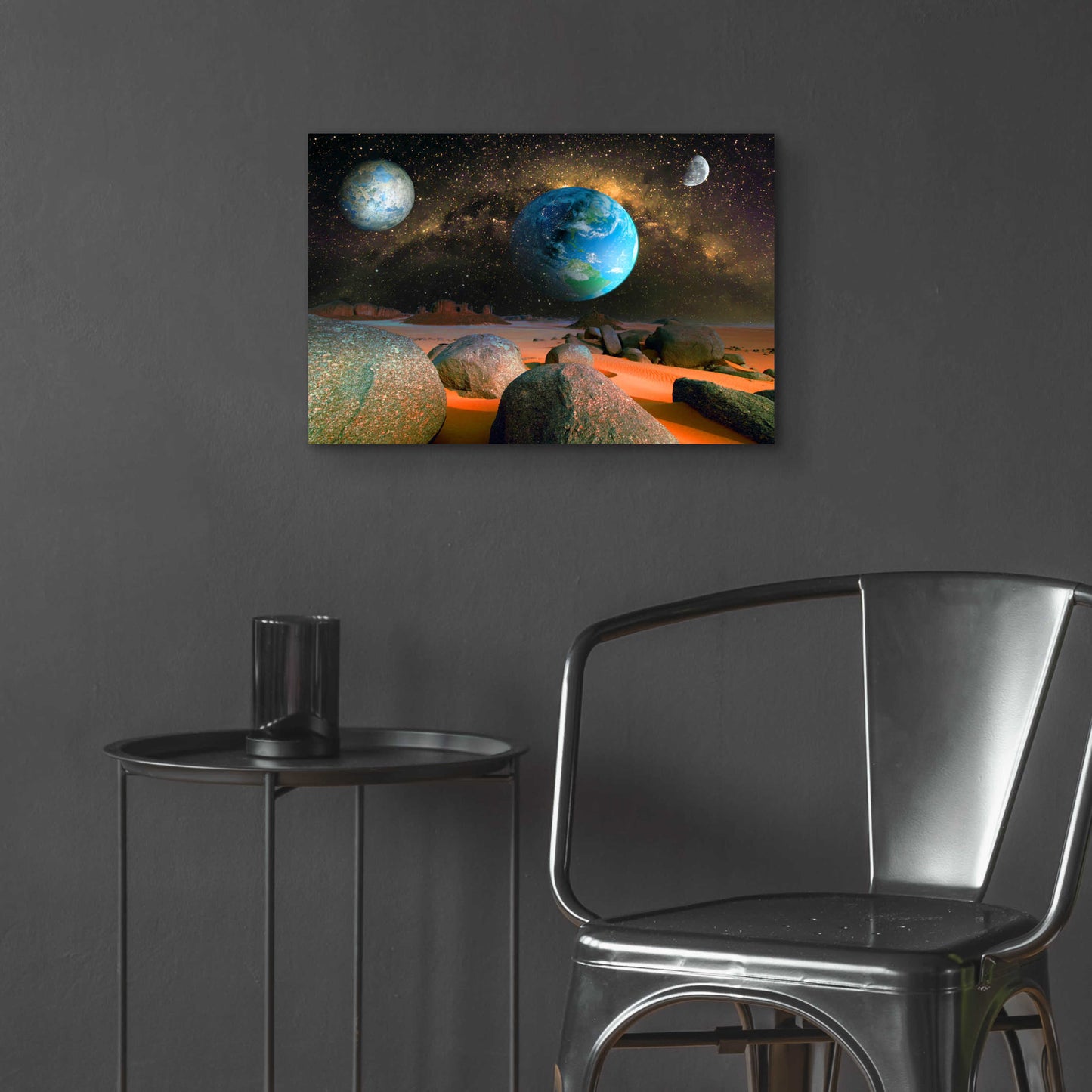 Epic Art 'Planets' by Ata Alishahi, Acrylic Glass Wall Art,24x16