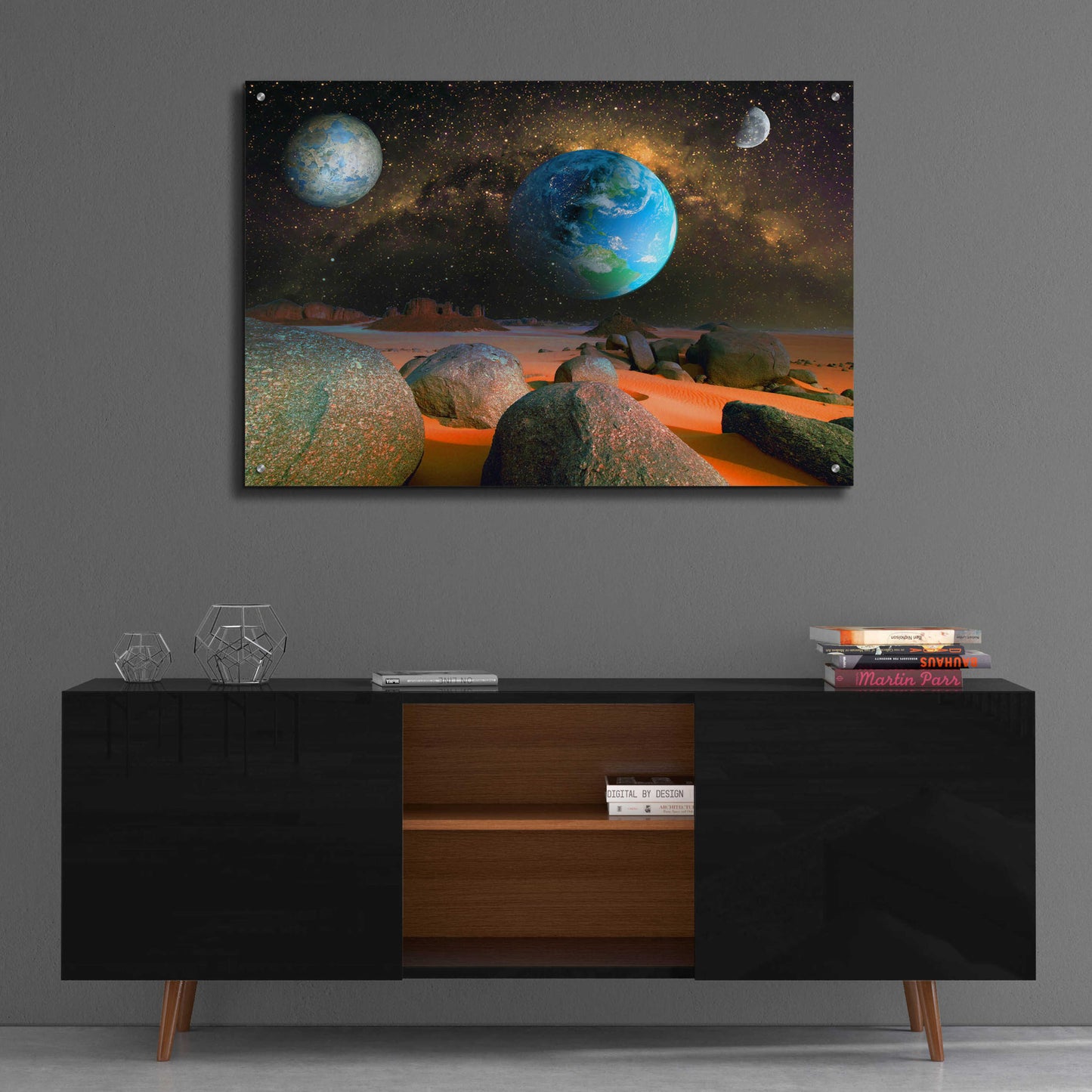 Epic Art 'Planets' by Ata Alishahi, Acrylic Glass Wall Art,36x24