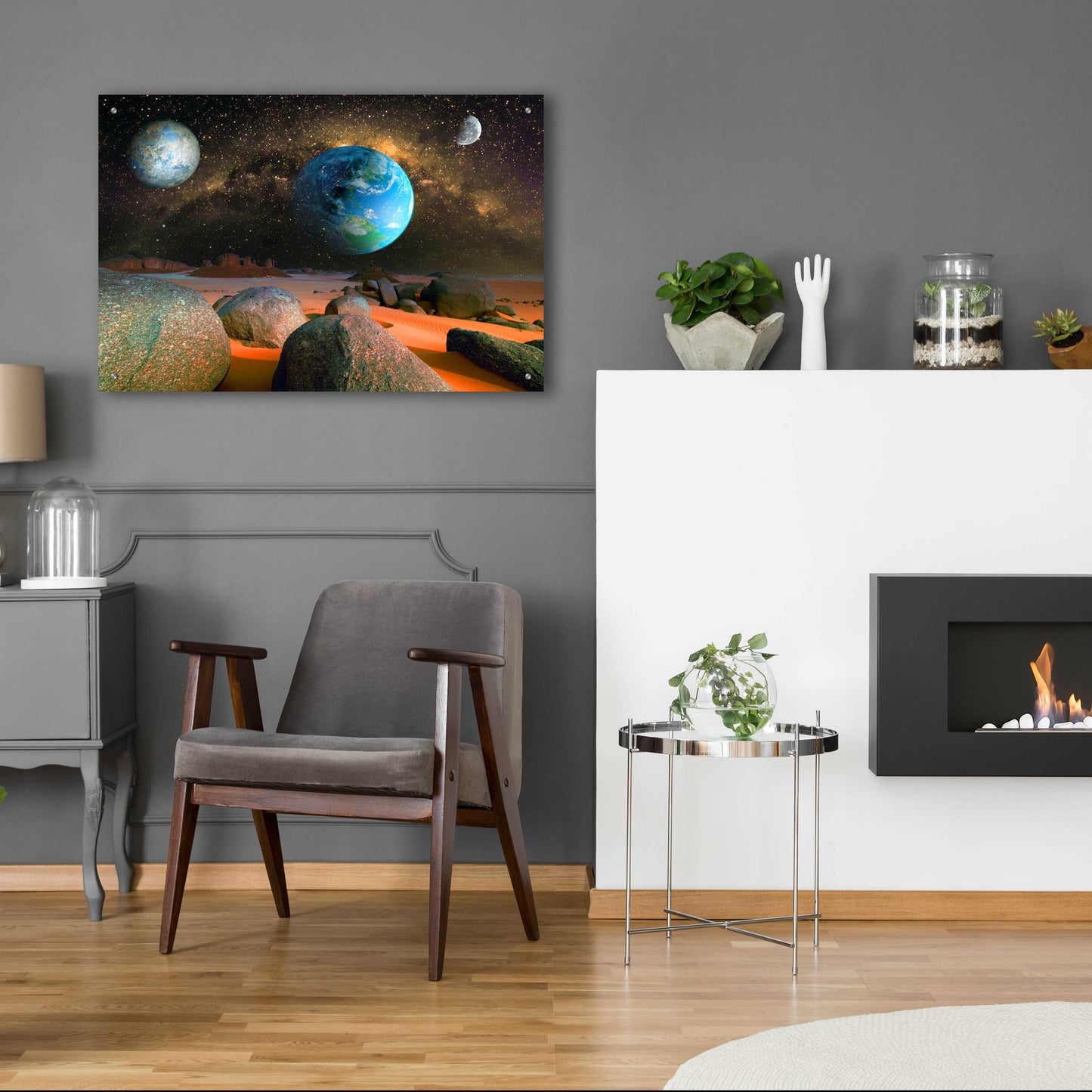 Epic Art 'Planets' by Ata Alishahi, Acrylic Glass Wall Art,36x24