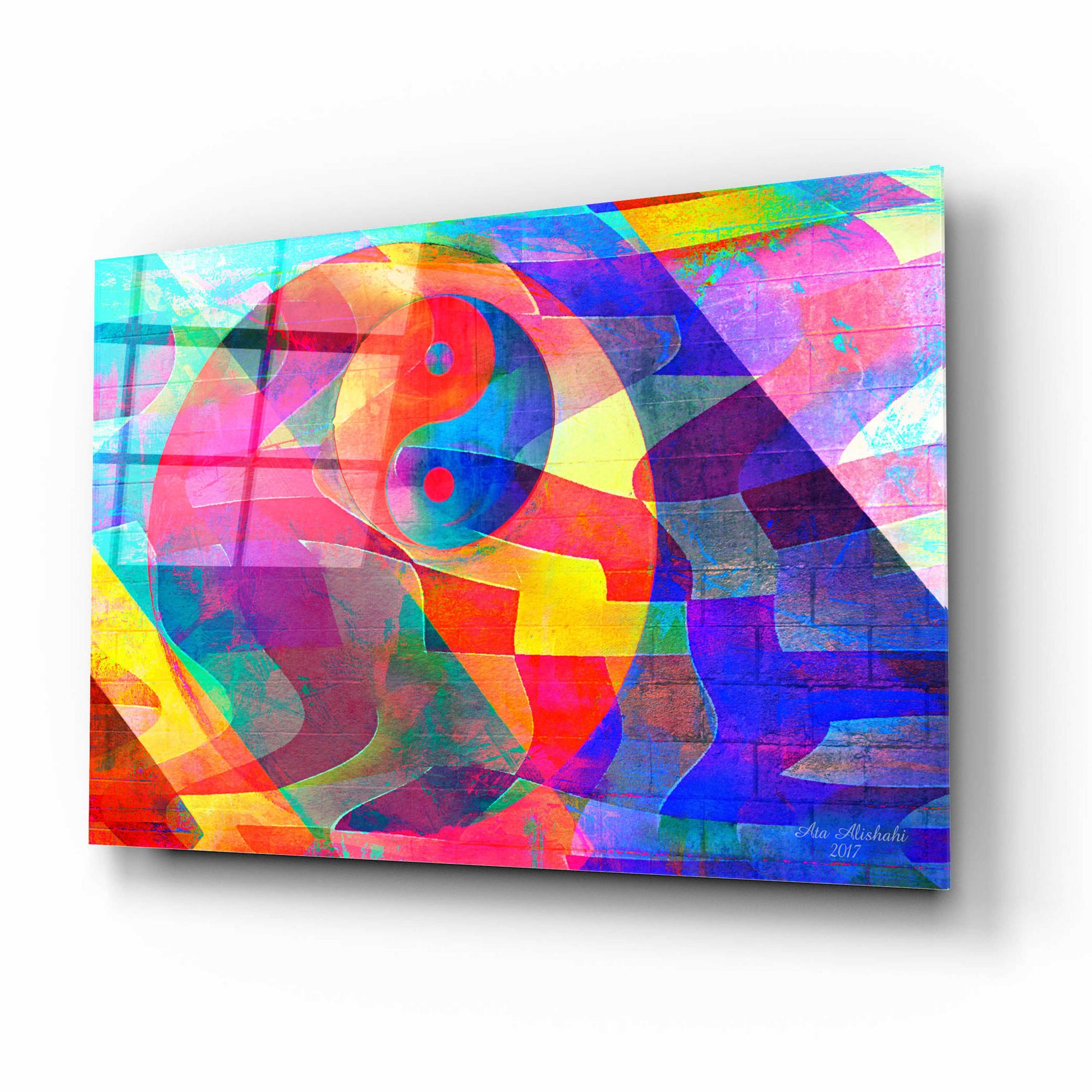 Epic Art 'Color Abstract 3' by Ata Alishahi, Acrylic Glass Wall Art,16x12