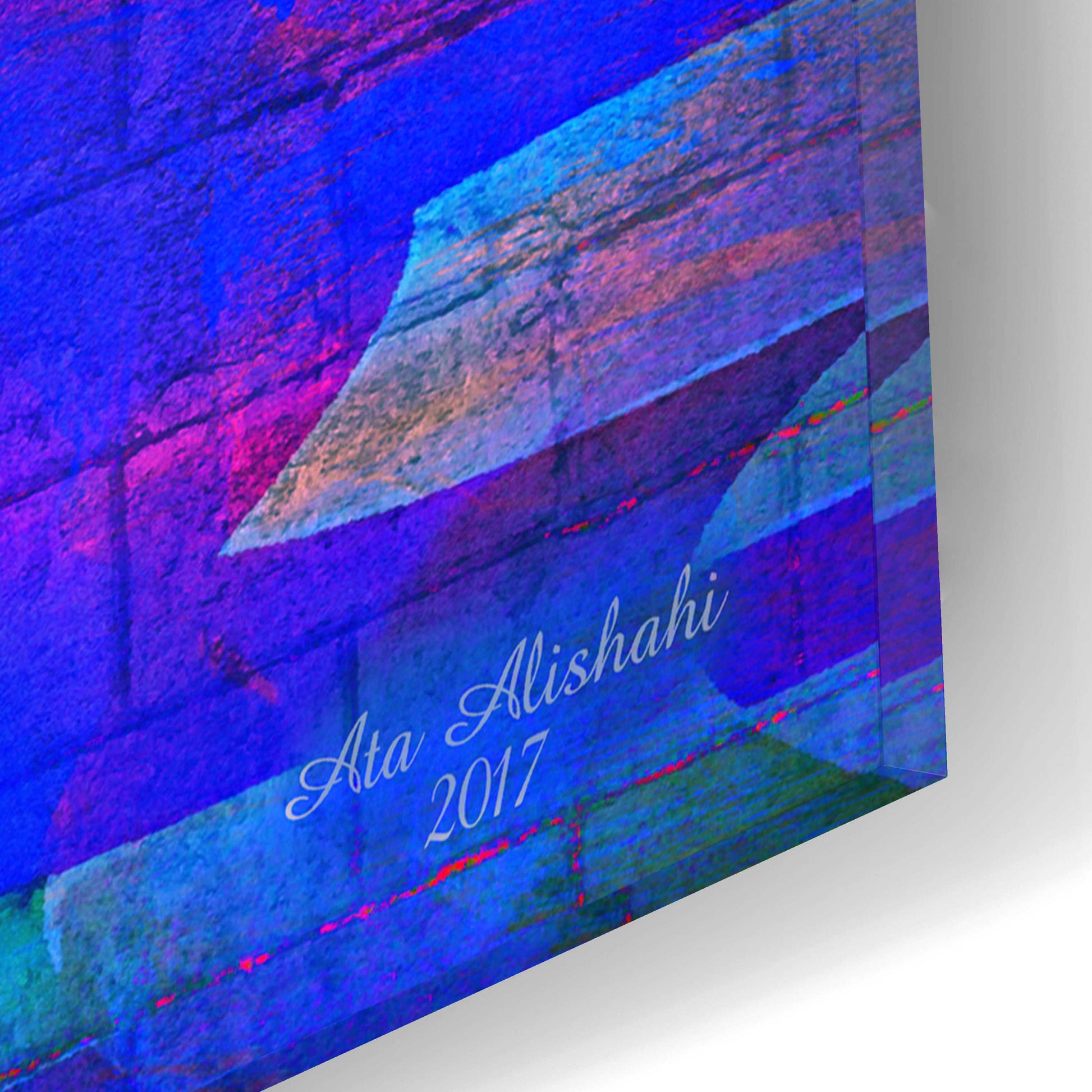 Epic Art 'Color Abstract 3' by Ata Alishahi, Acrylic Glass Wall Art,16x12