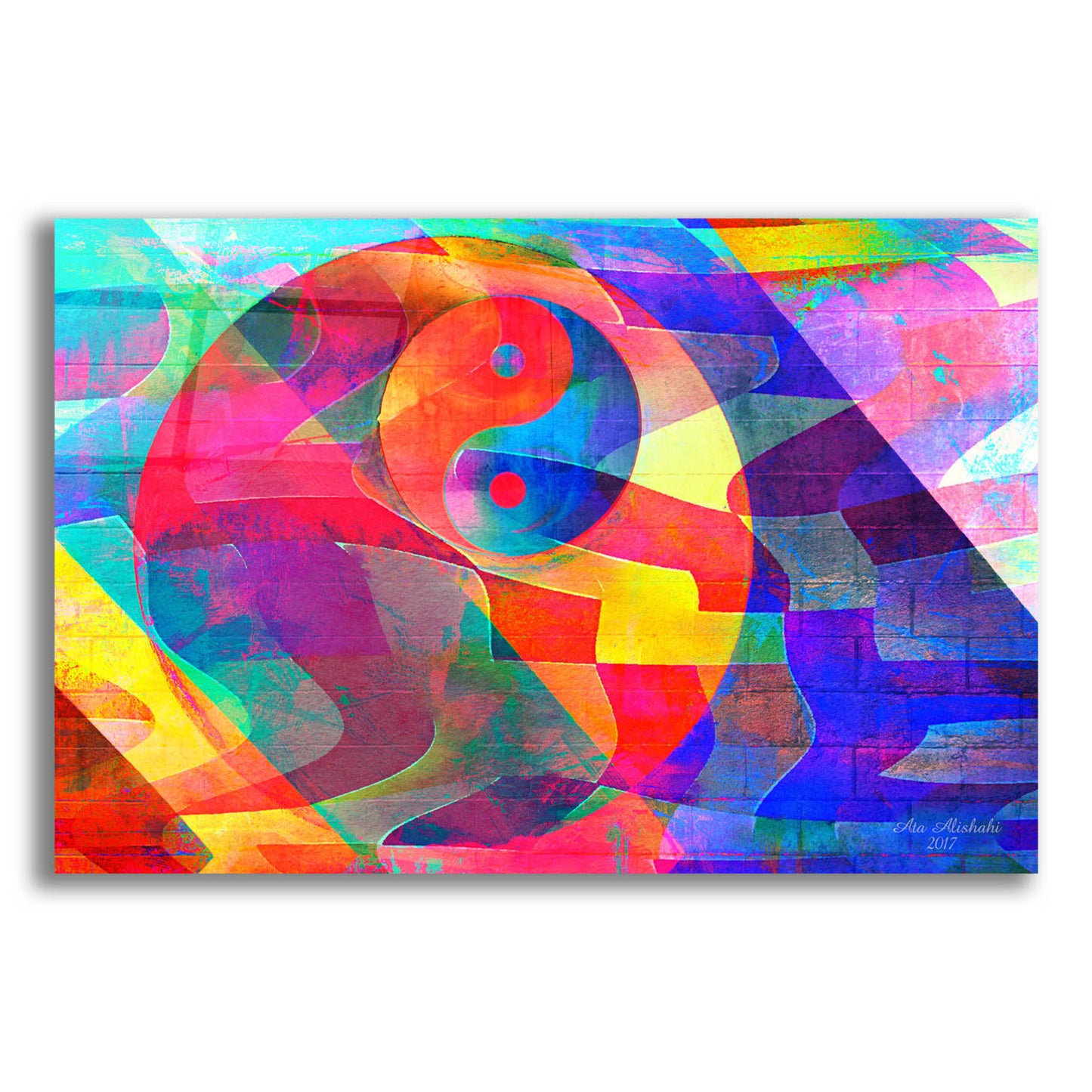 Epic Art 'Color Abstract 3' by Ata Alishahi, Acrylic Glass Wall Art,16x12